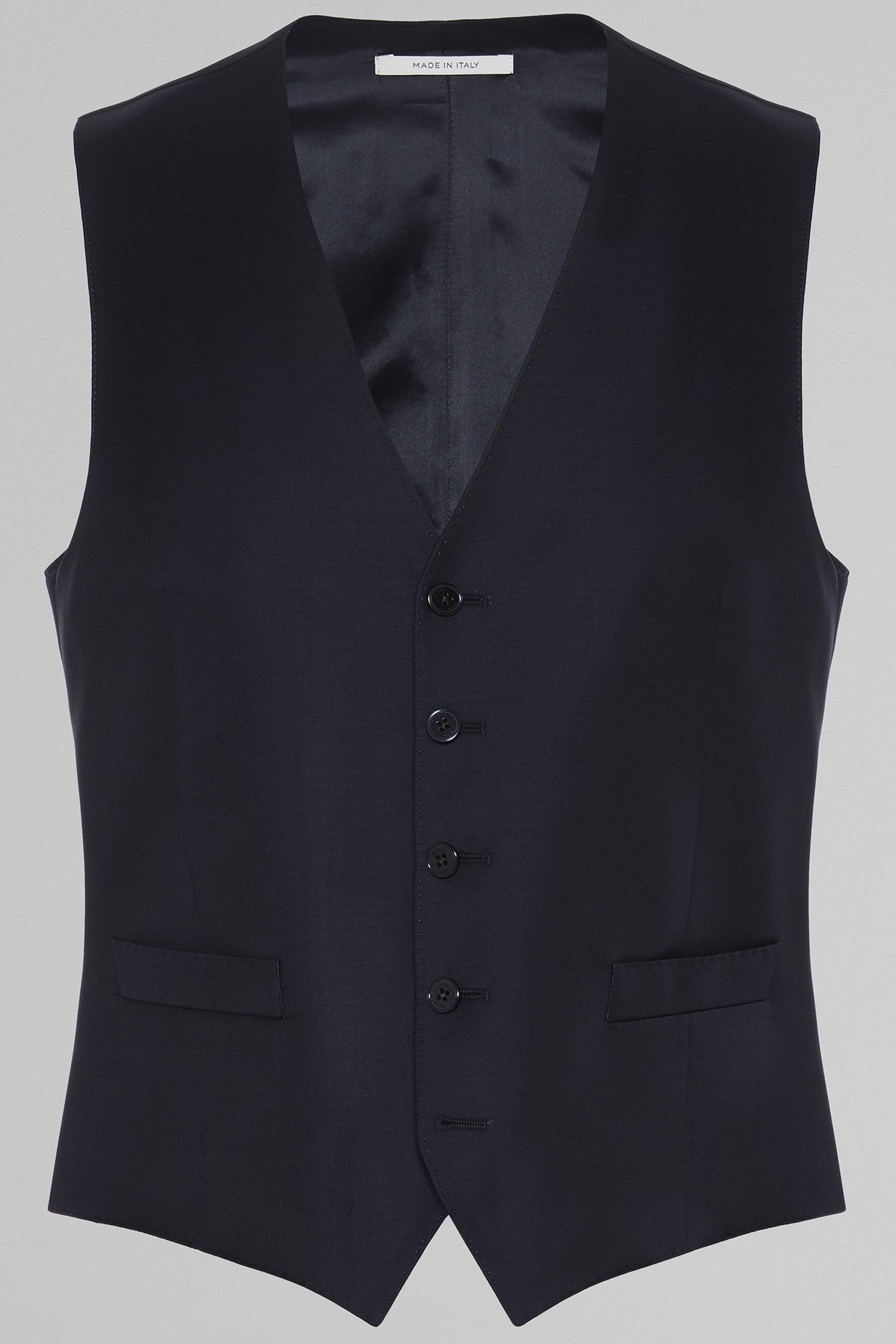 Navy Wool Suit Waistcoat, , large image number 9