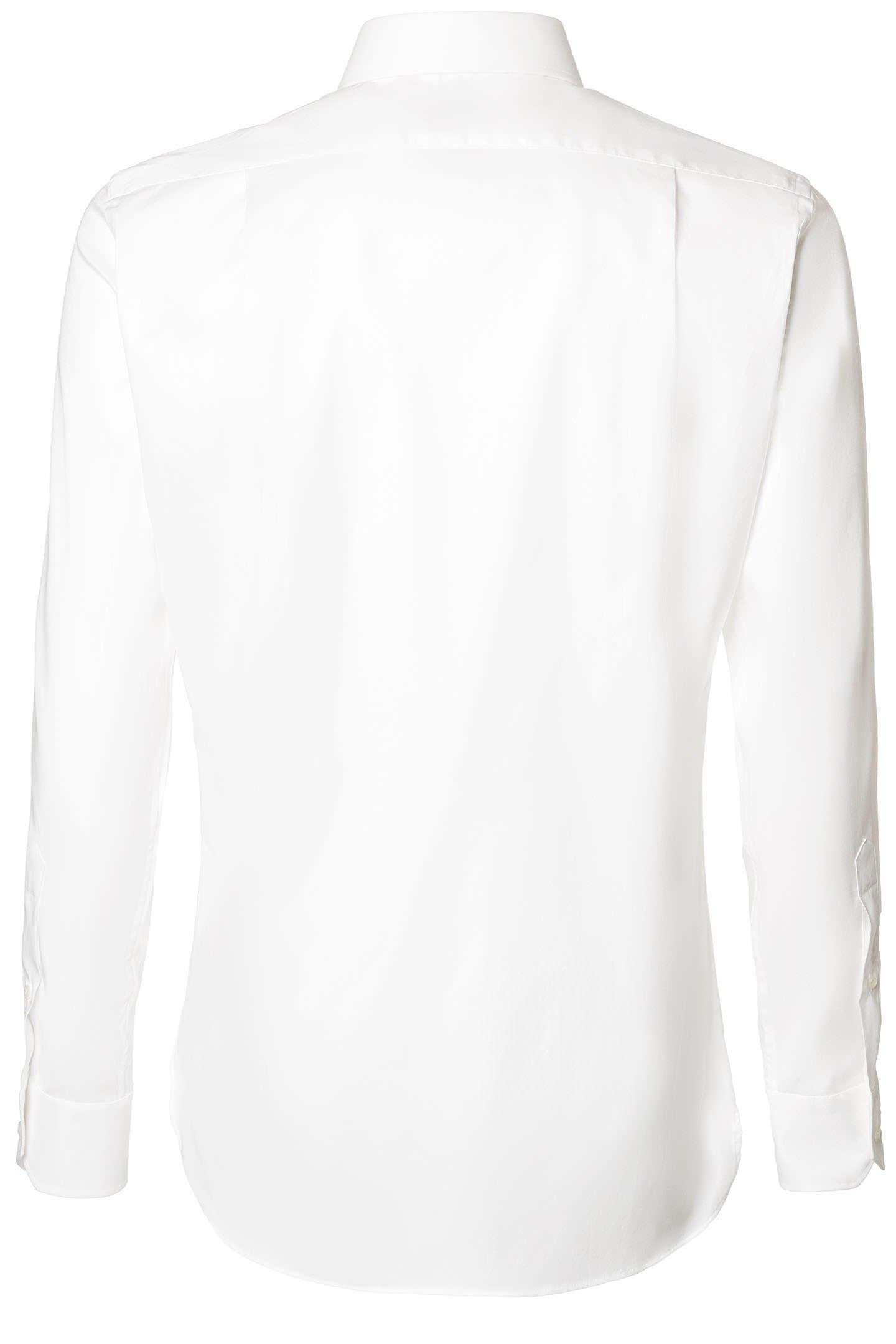 قميص قطن مع ياقة مقصوصة أبيض, White, large image number 4