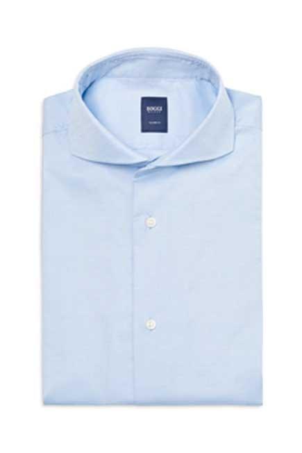 Pin Point Cotton Shirt Cutaway Collar Tailored Fit, Light blue, large image number 0