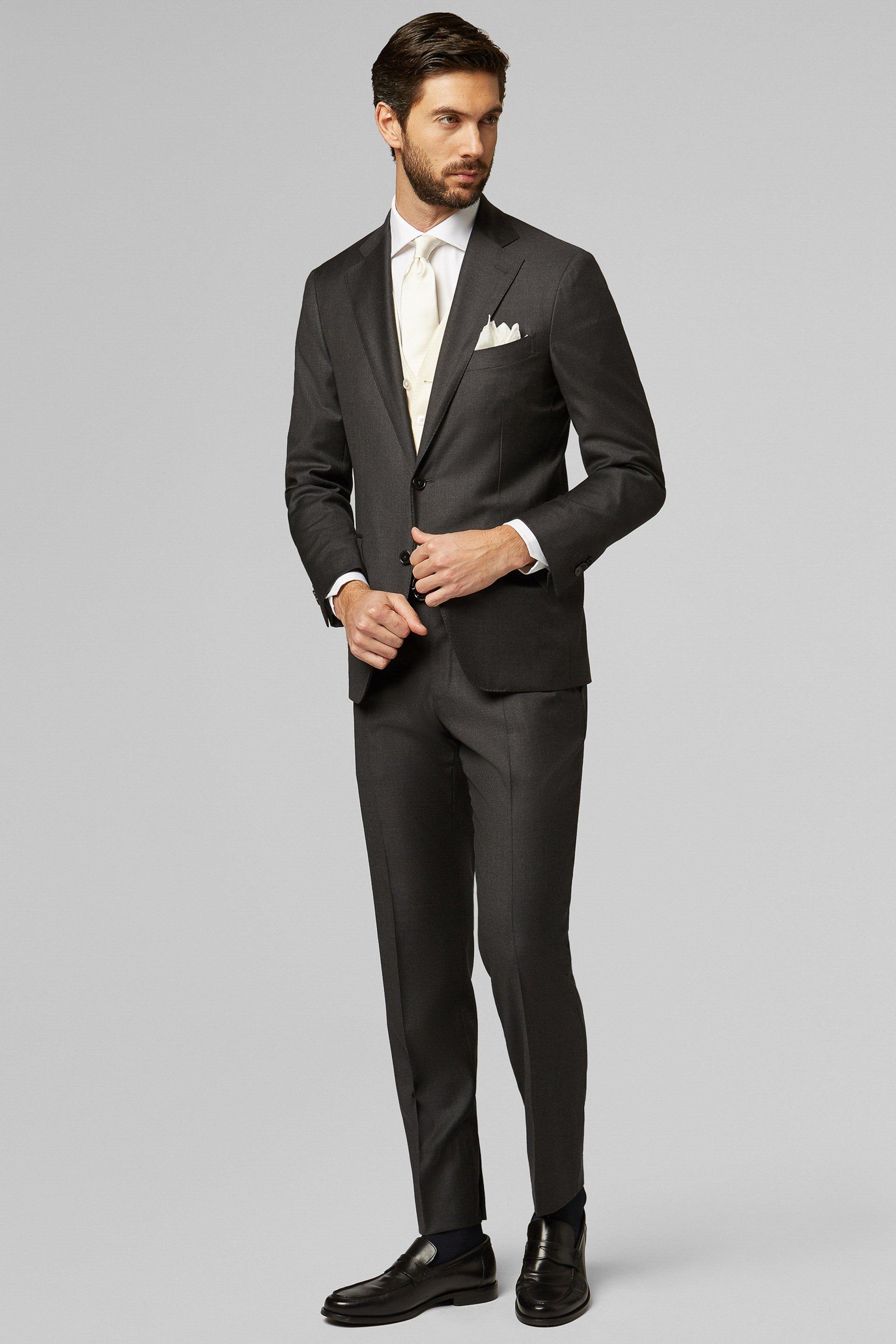 Grey Super 150 Wool Napoli Suit, , large image number 0