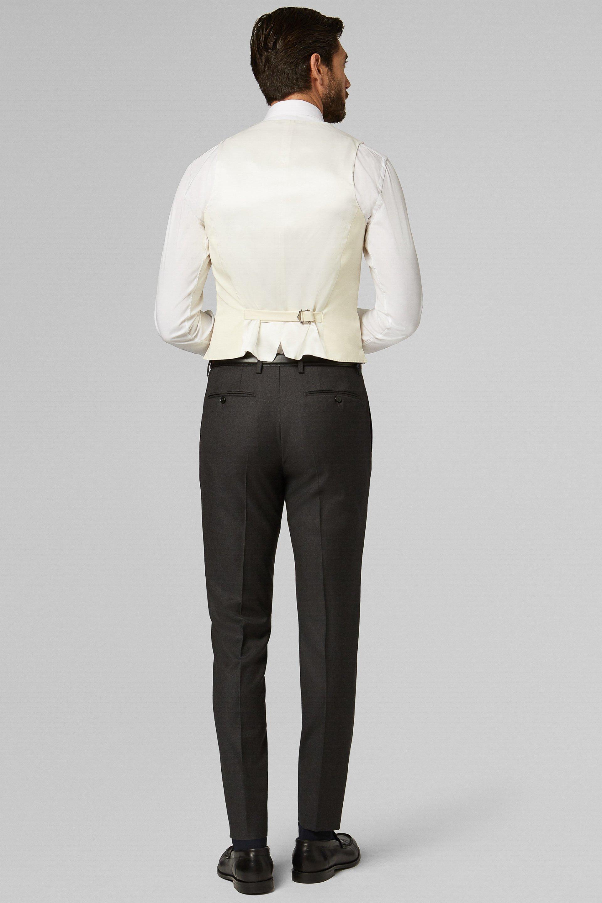 Cream Wool Waistcoat White, Cream, large image number 4