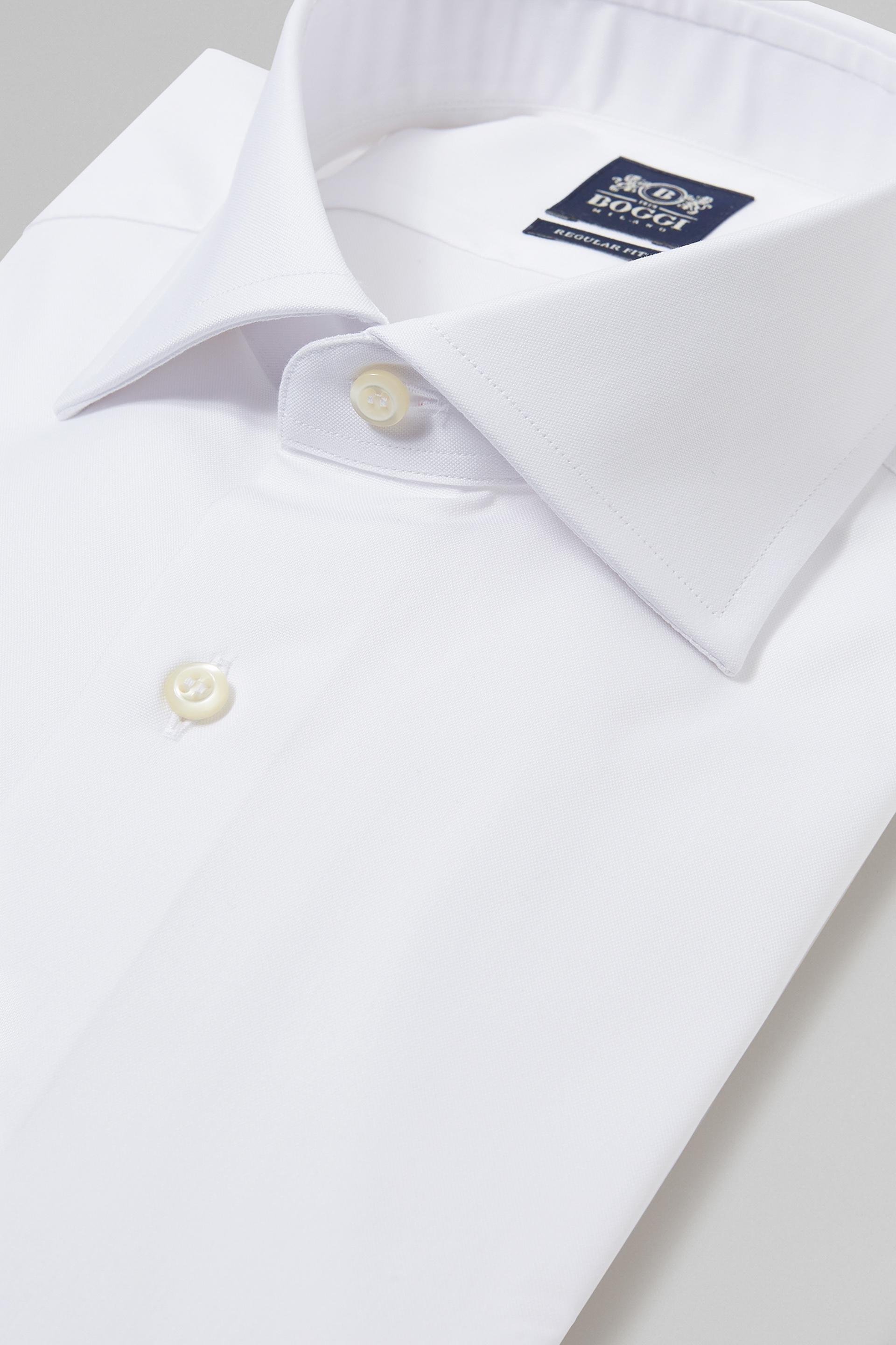 White Pinpoint Cotton Shirt, , large image number 1