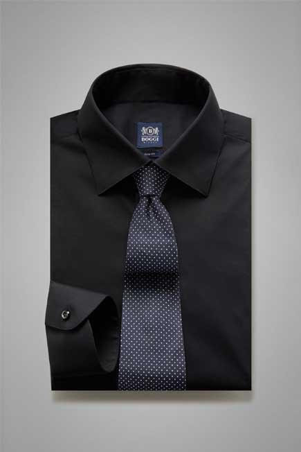 Boggi Milano - Black Slim Cotton Shirt