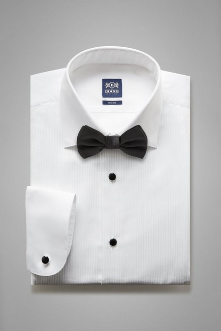 Boggi Milano - White London Collar Slim Shirt