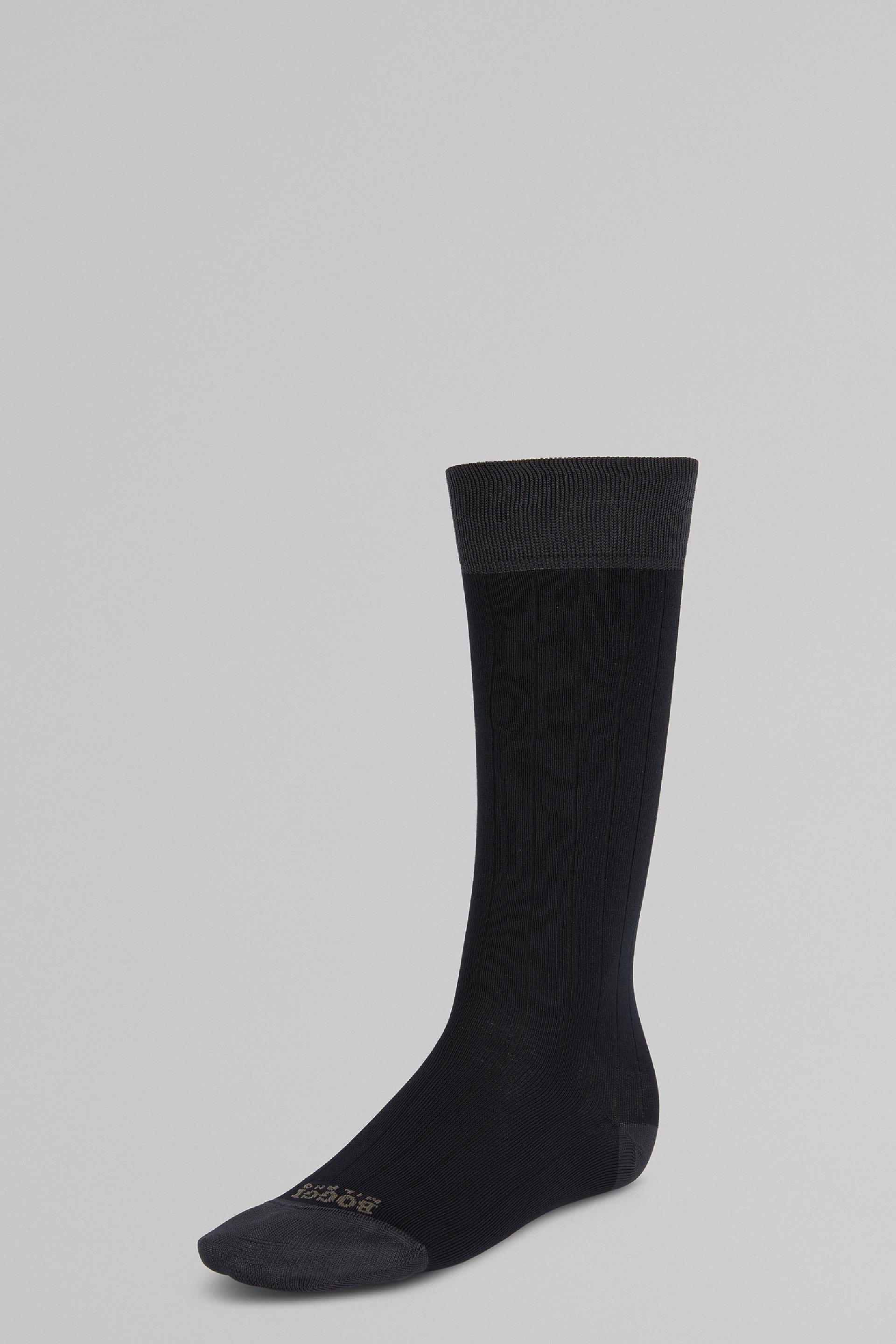 Boggi Milano - Navy Performance Yarn Ribbed Socks