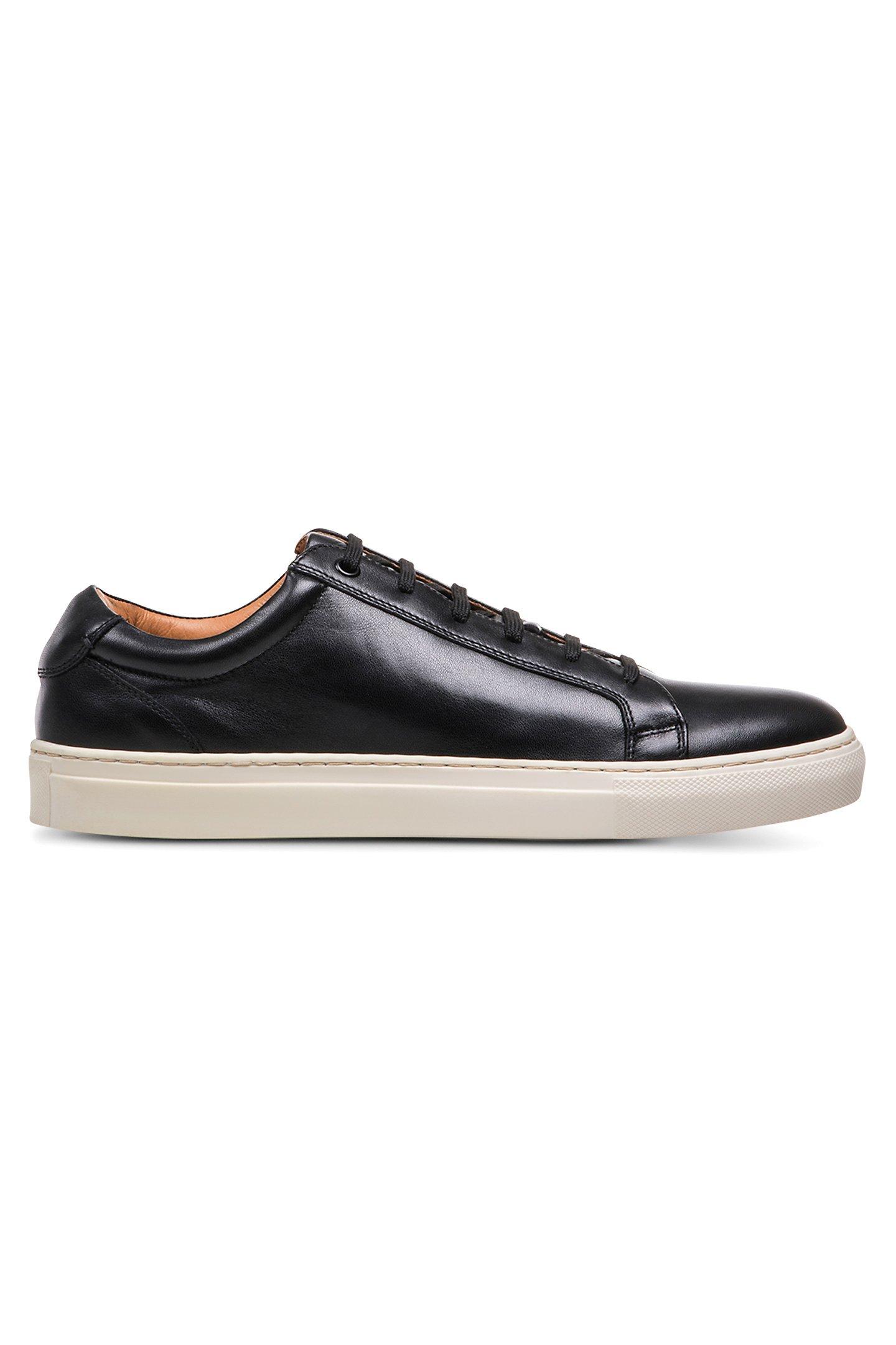 Black Leather Sneakers, , medium