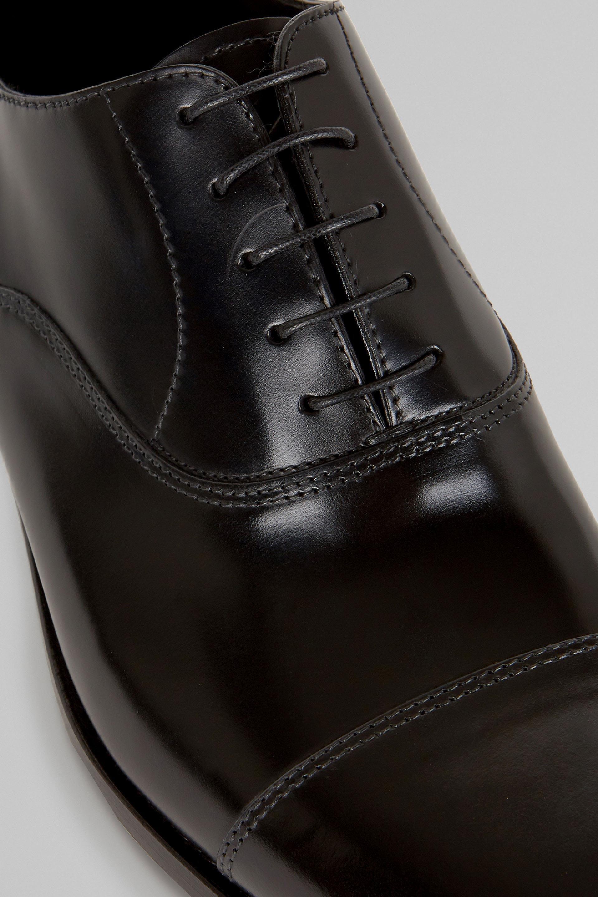 Black Leather Oxford Shoes, 3901_NERO, large image number 1