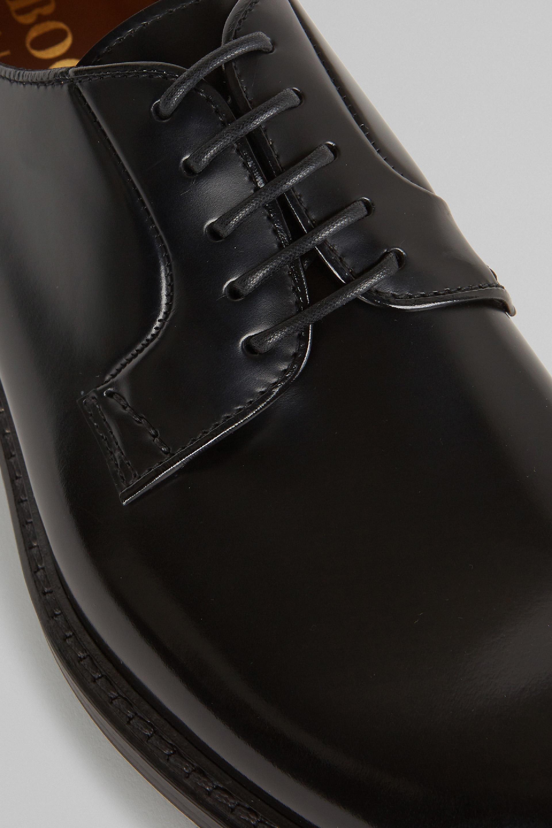 Black Leather Derby Shoes, , large image number 4