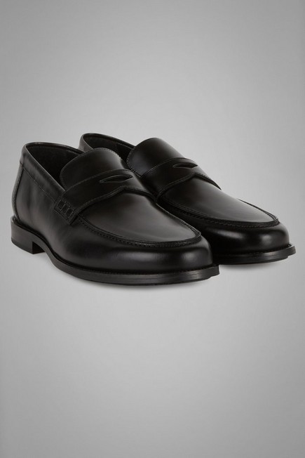 Boggi Milano - Black Smooth Leather Loafers
