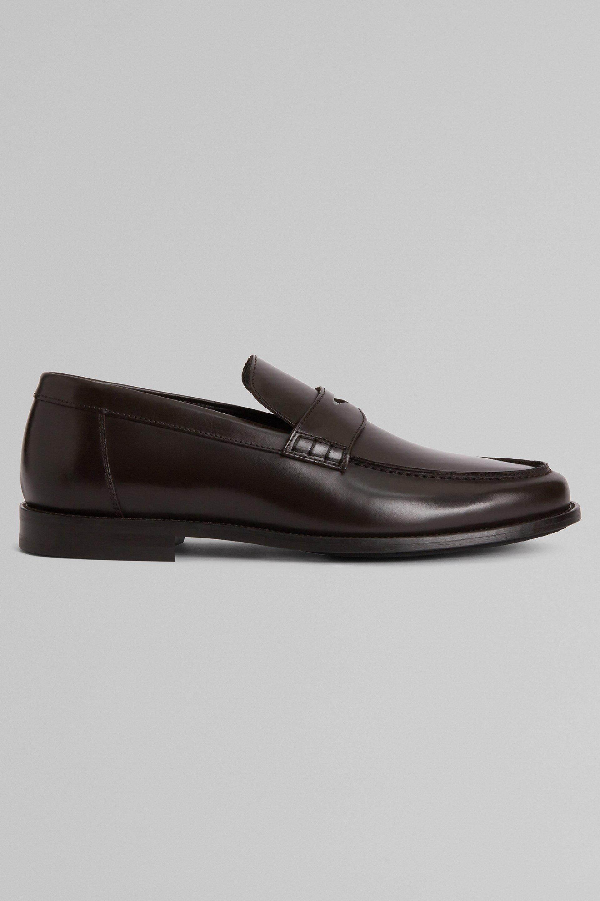 Brown Smooth Leather Loafers, , large image number 2