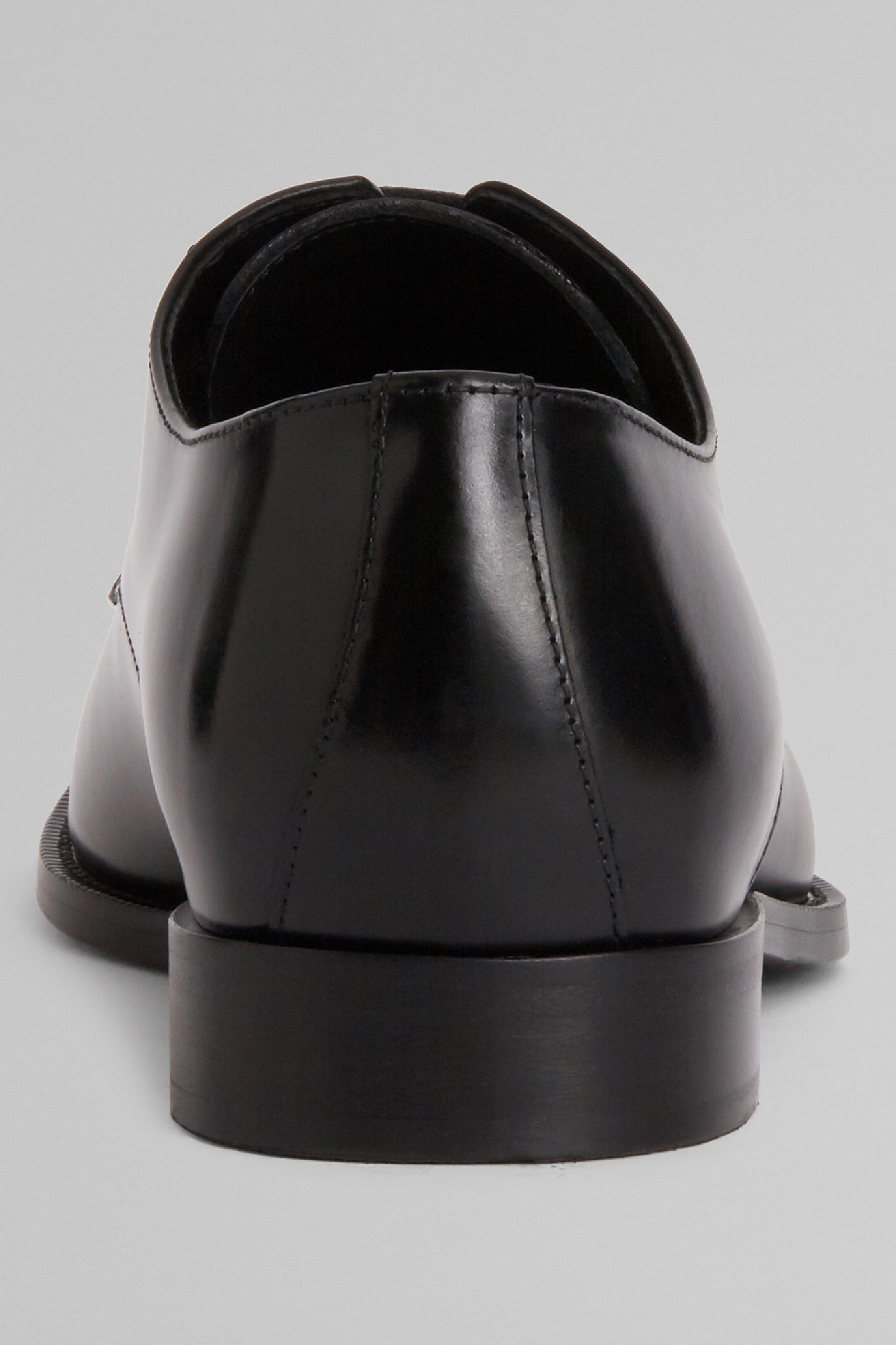 Black Leather Derby Shoes, , large image number 5