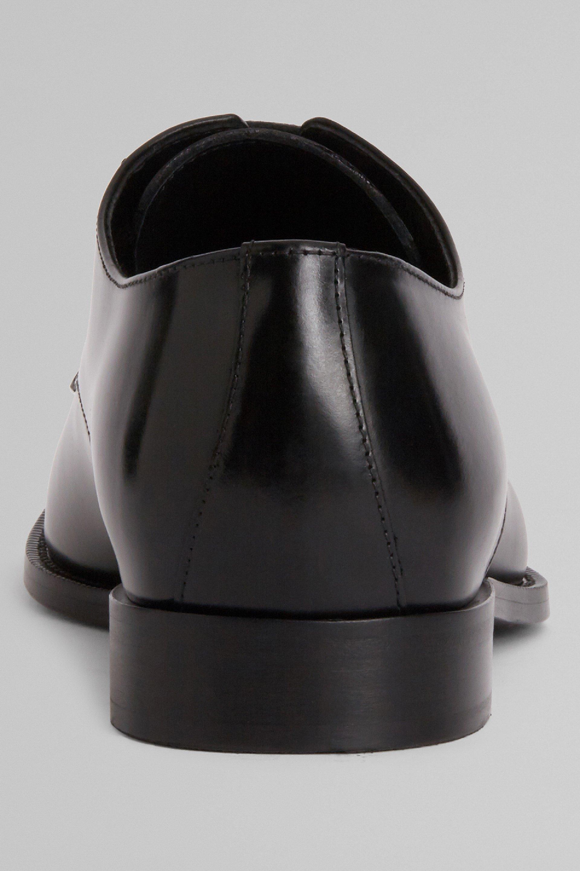 Black Leather Derby Shoes, , large image number 8