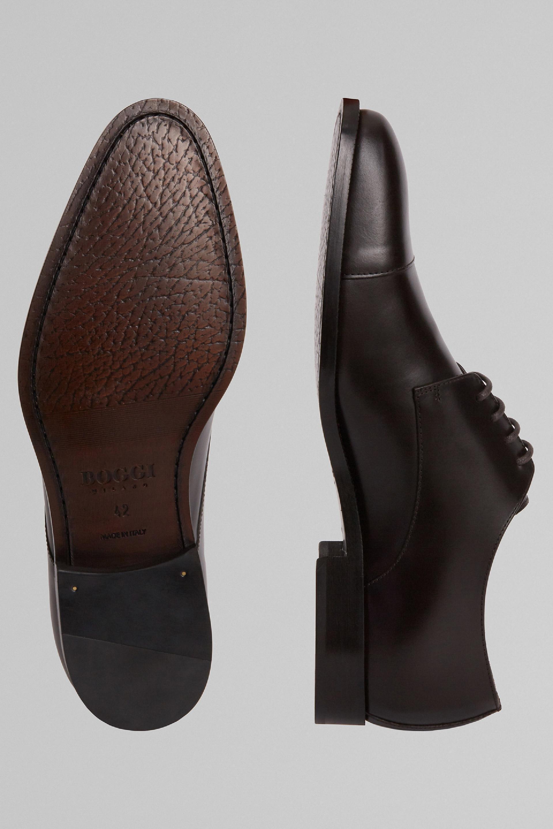 Brown Leather Derby Shoes, , large image number 9
