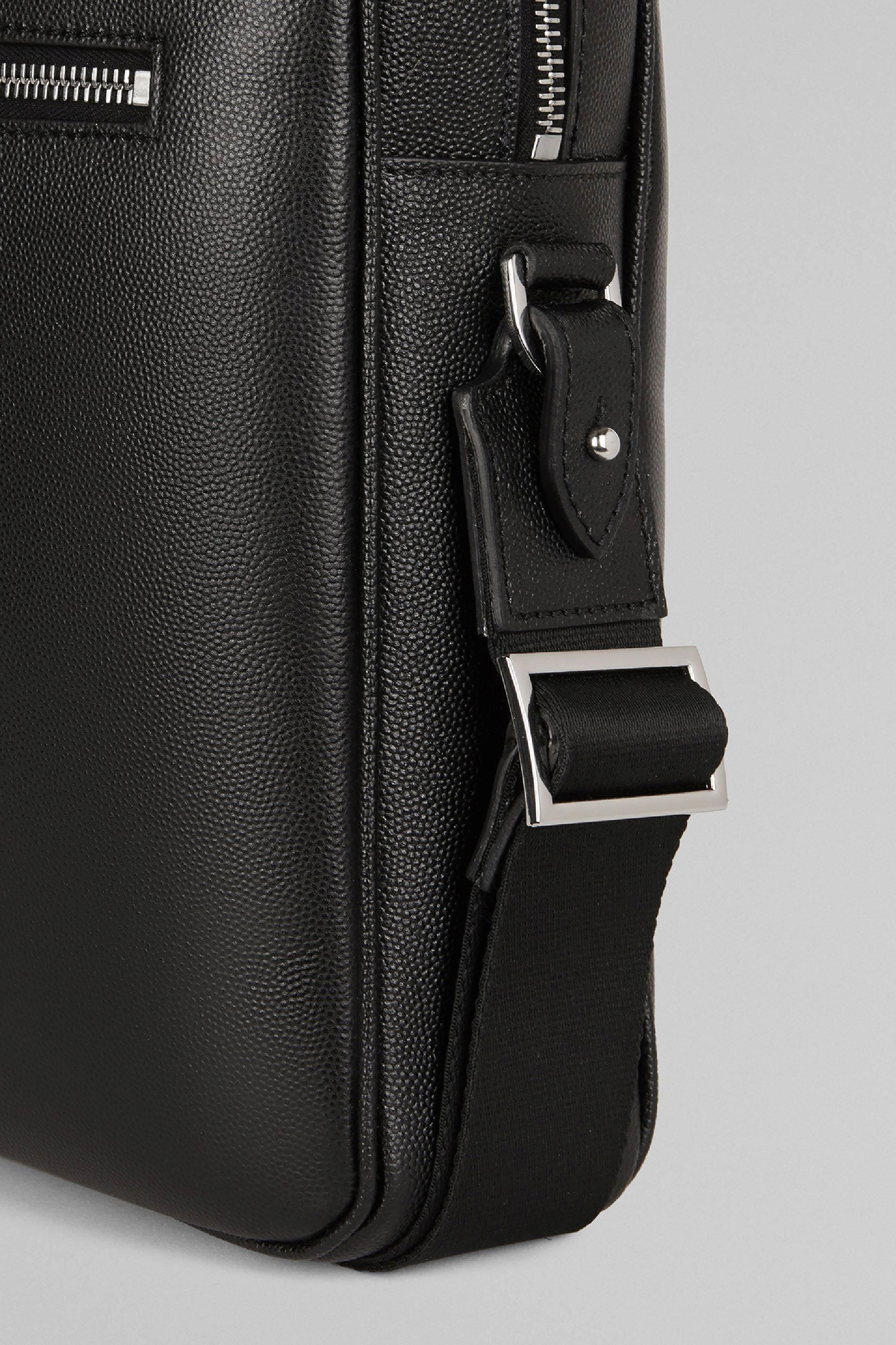 Black Caviar Leather Briefcase, Black, large image number 4