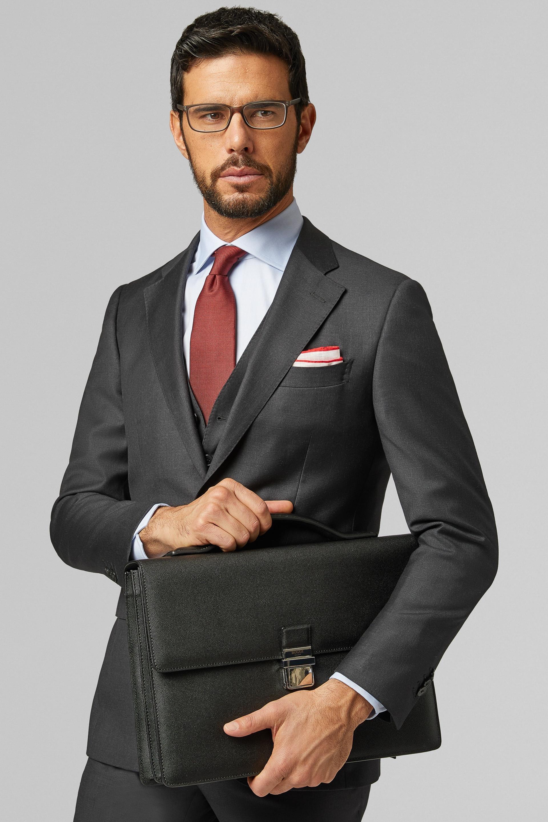 Black Caviar Leather Briefcase, Black, large image number 13