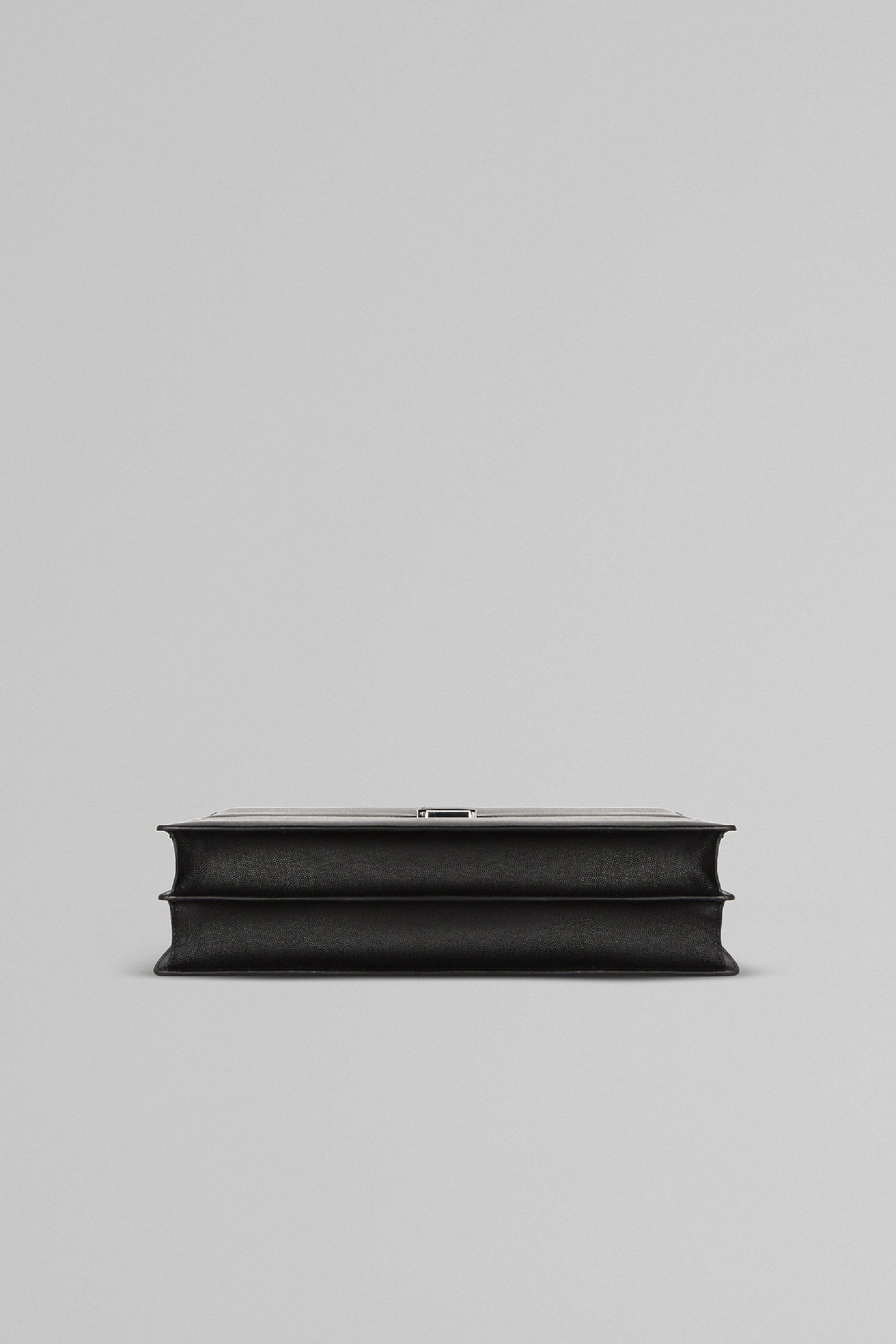Black Caviar Leather Briefcase, Black, large image number 14