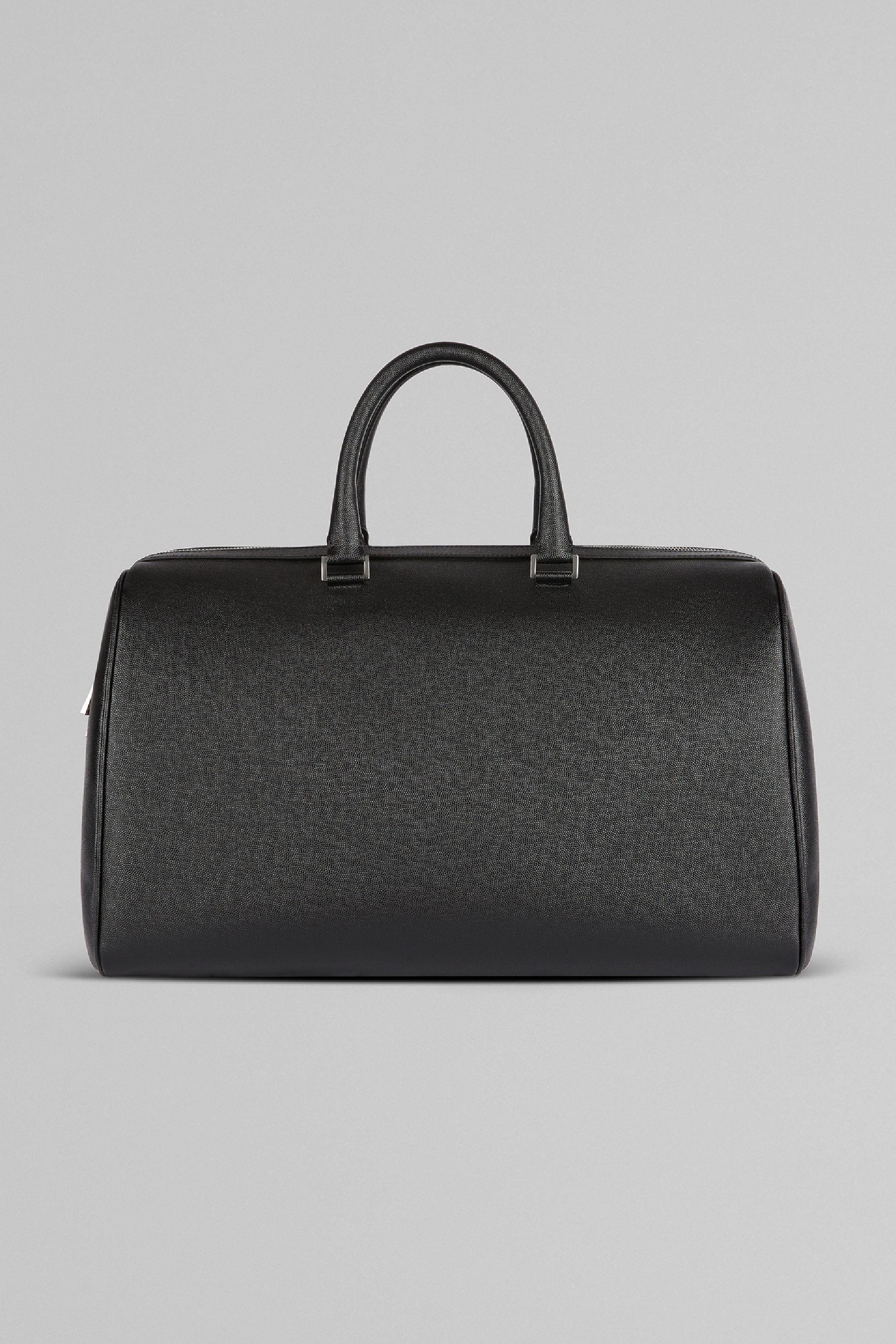 Black Caviar Leather Travel Bag, Black, large image number 5