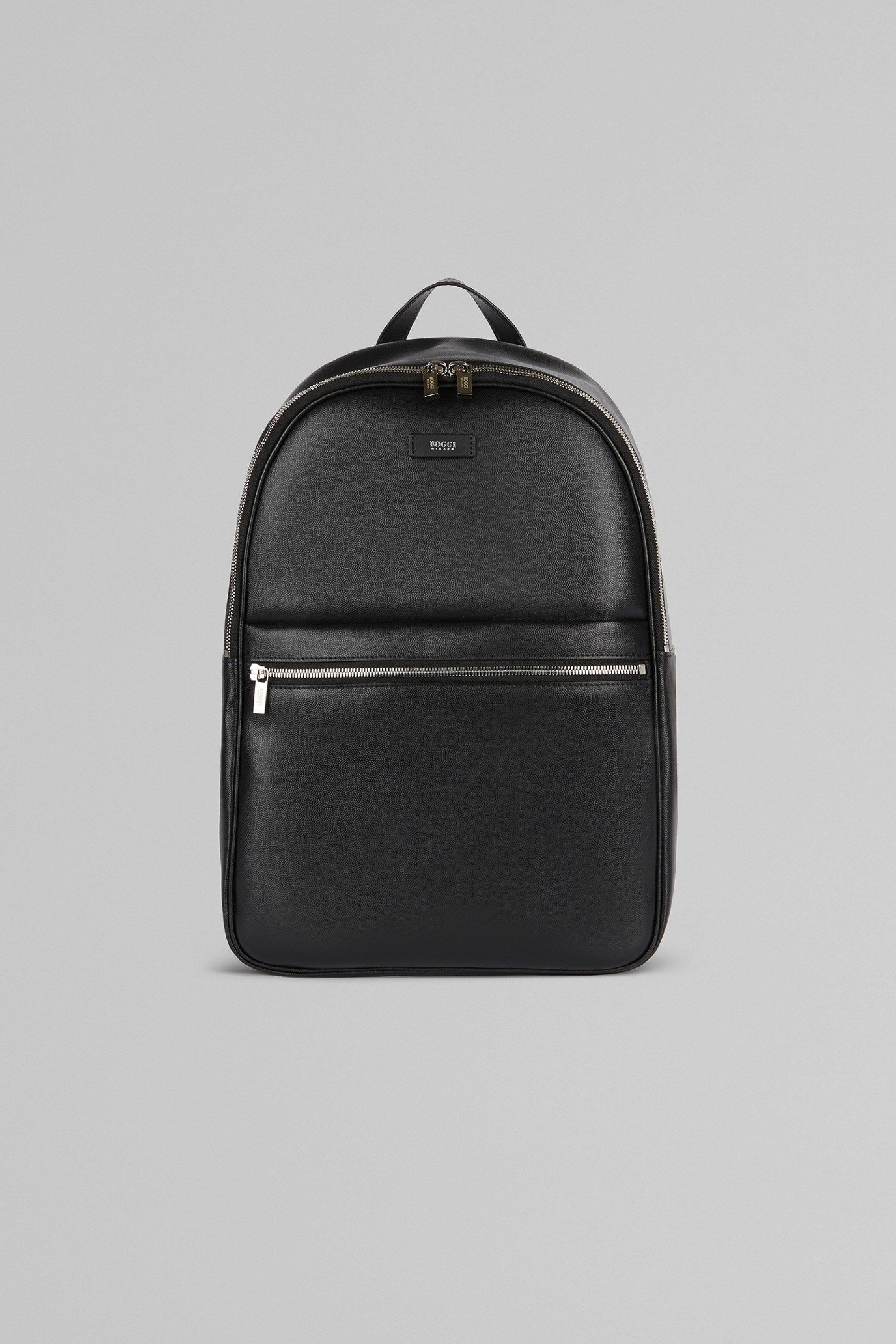 Black Caviar Leather Backpack, Black, large image number 2