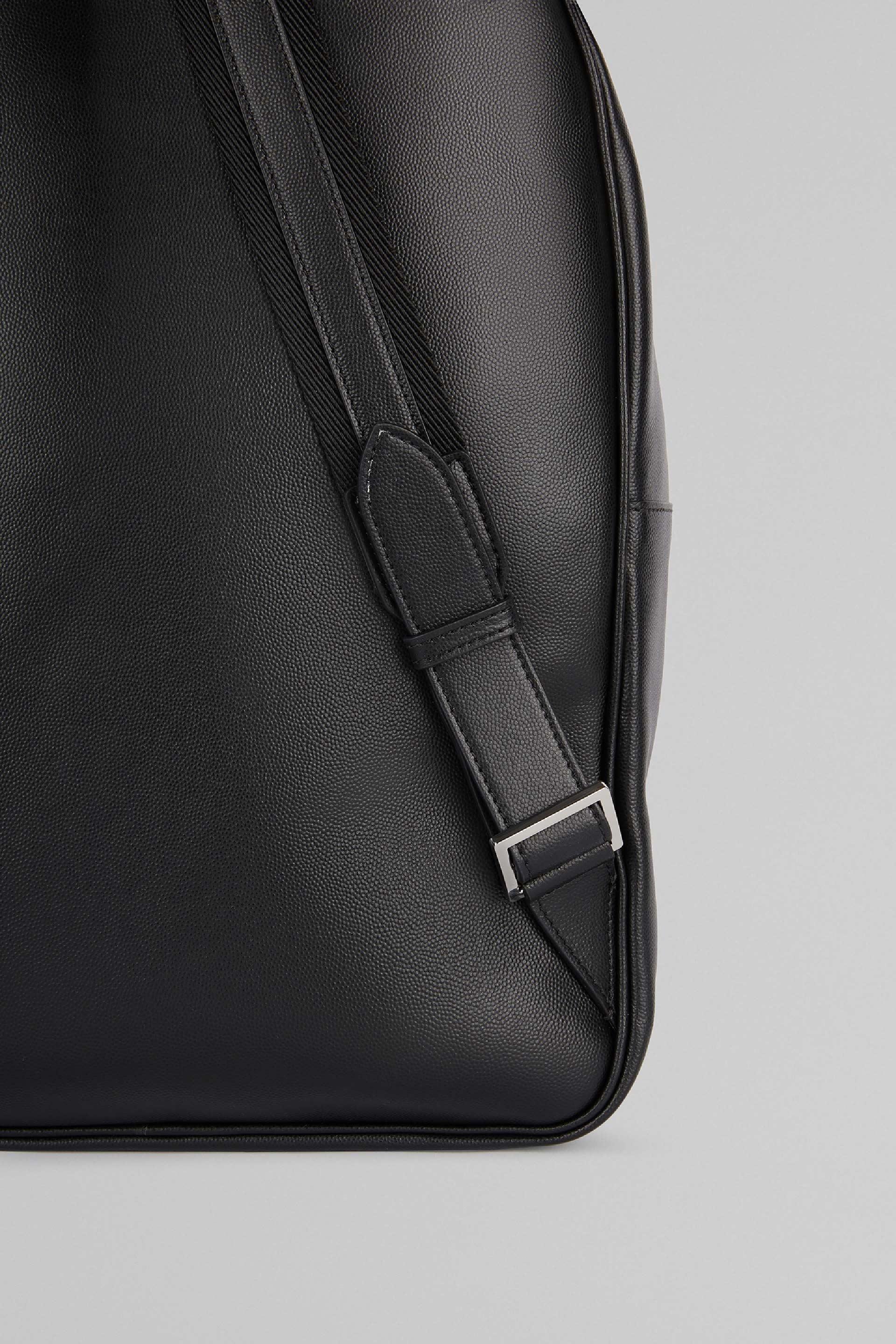 Black Caviar Leather Backpack, Black, large image number 6