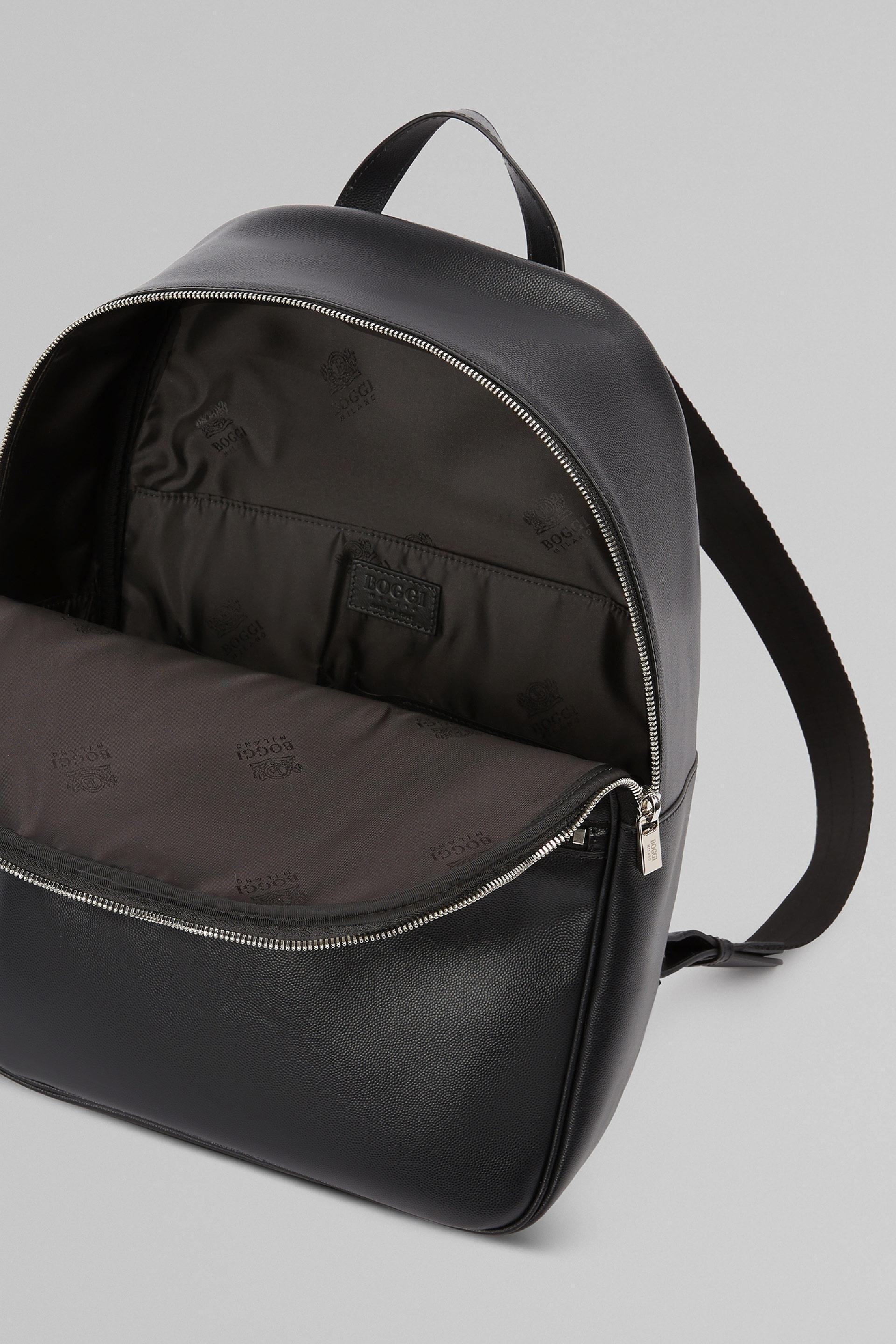 Black Caviar Leather Backpack, Black, large image number 10