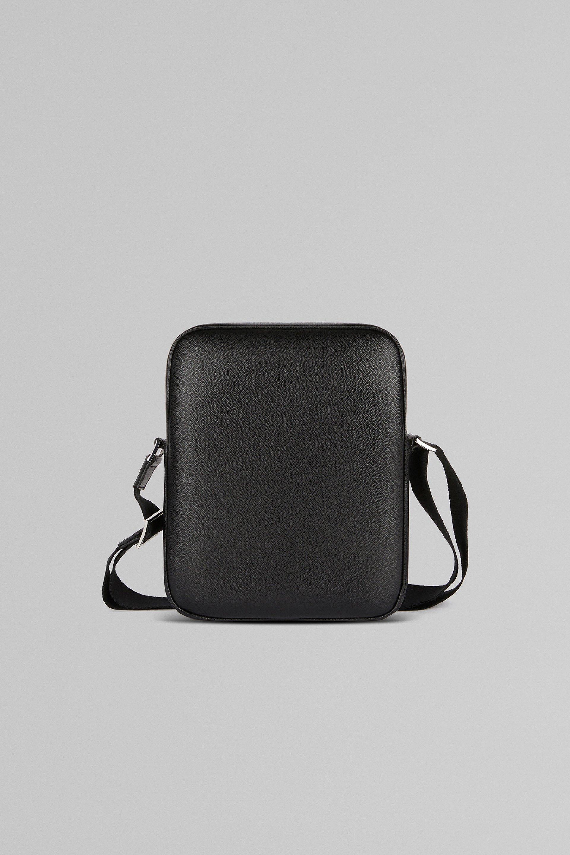 Black Caviar Leather Shoulder Bag, Black, large image number 5