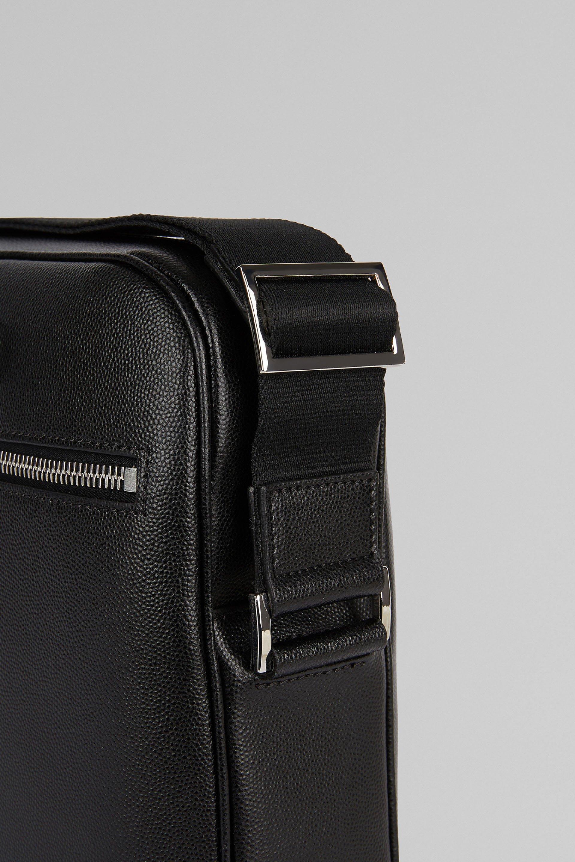 Black Caviar Leather Shoulder Bag, Black, large image number 7