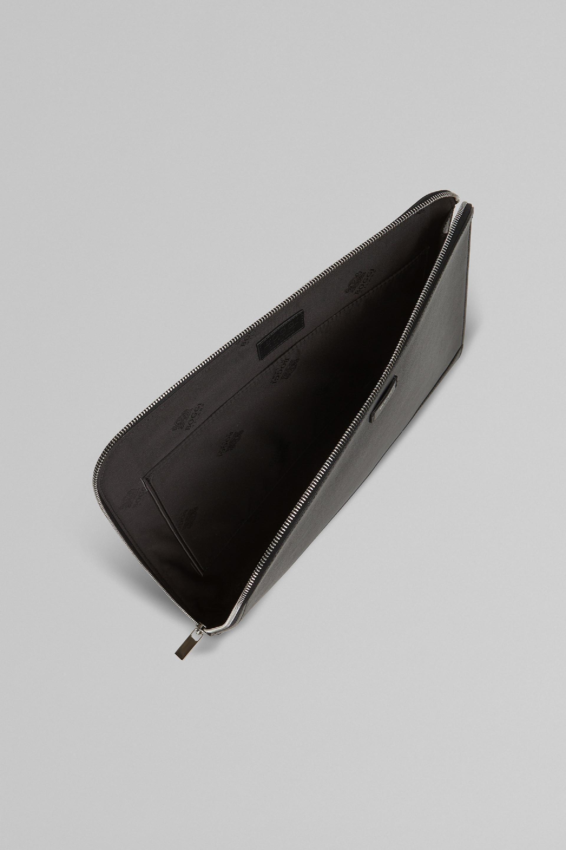 Black Caviar Leather Document Holder, Black, large image number 9