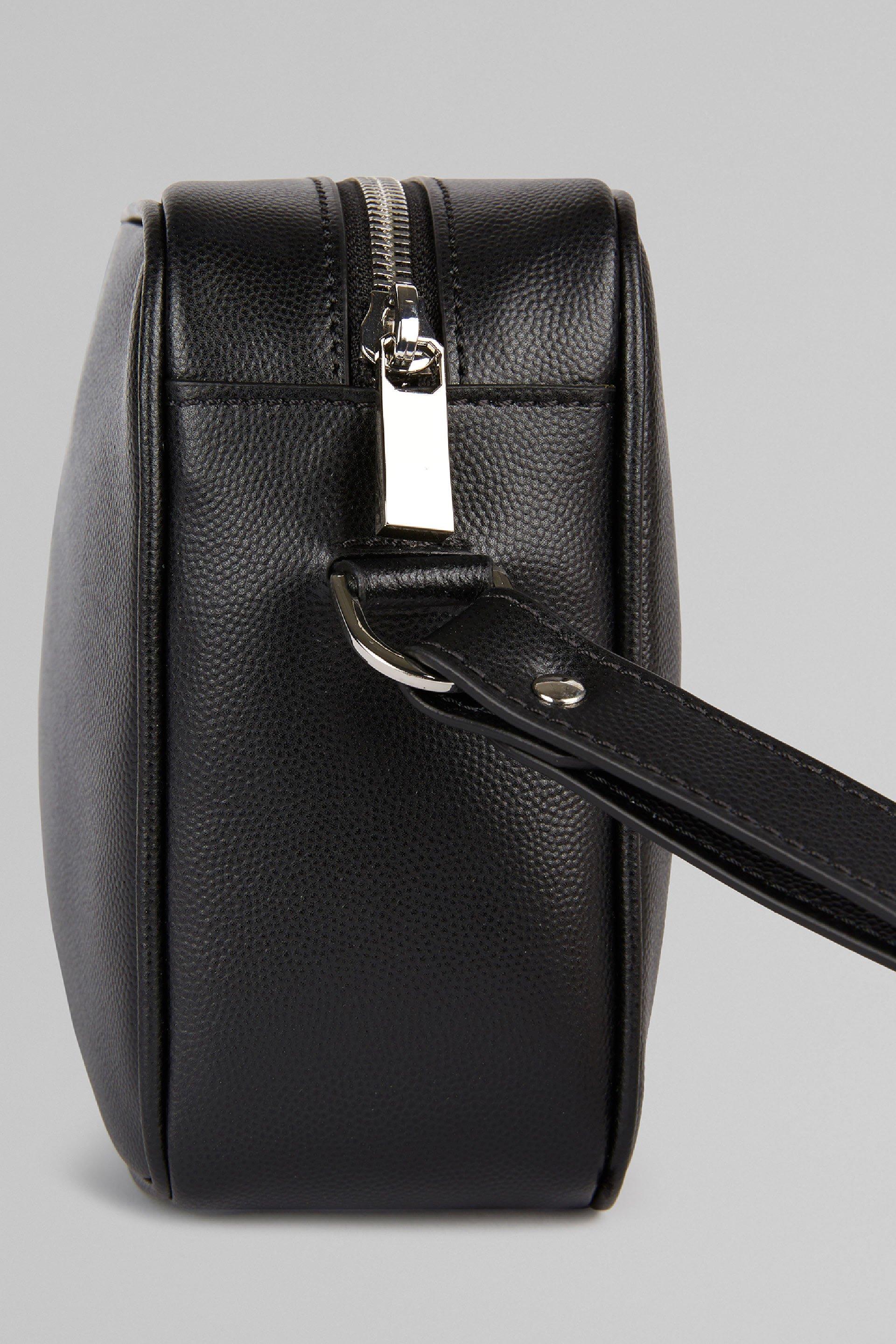 Black Caviar Leather Sponge Bag, Black, large image number 4