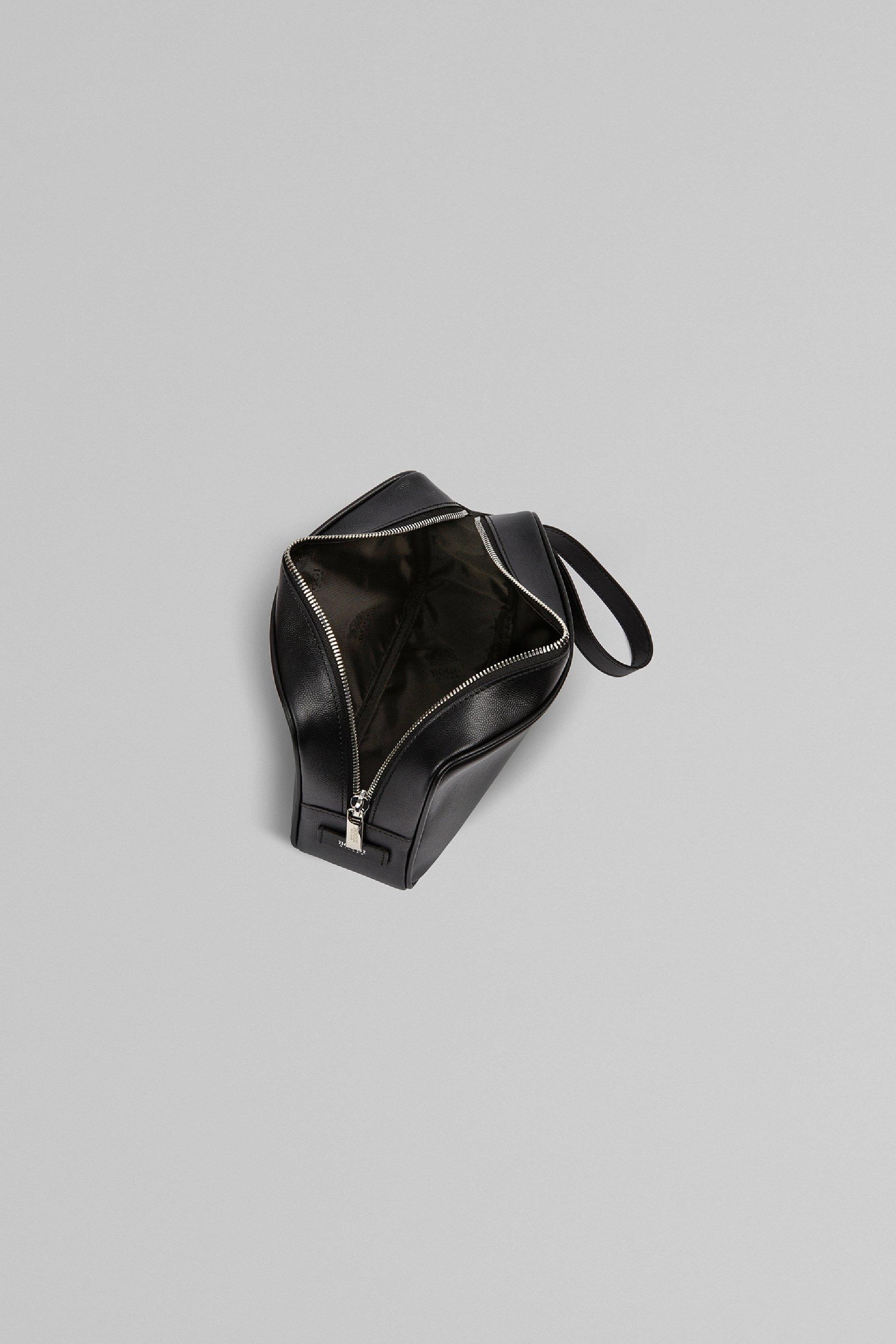Black Caviar Leather Sponge Bag, Black, large image number 5