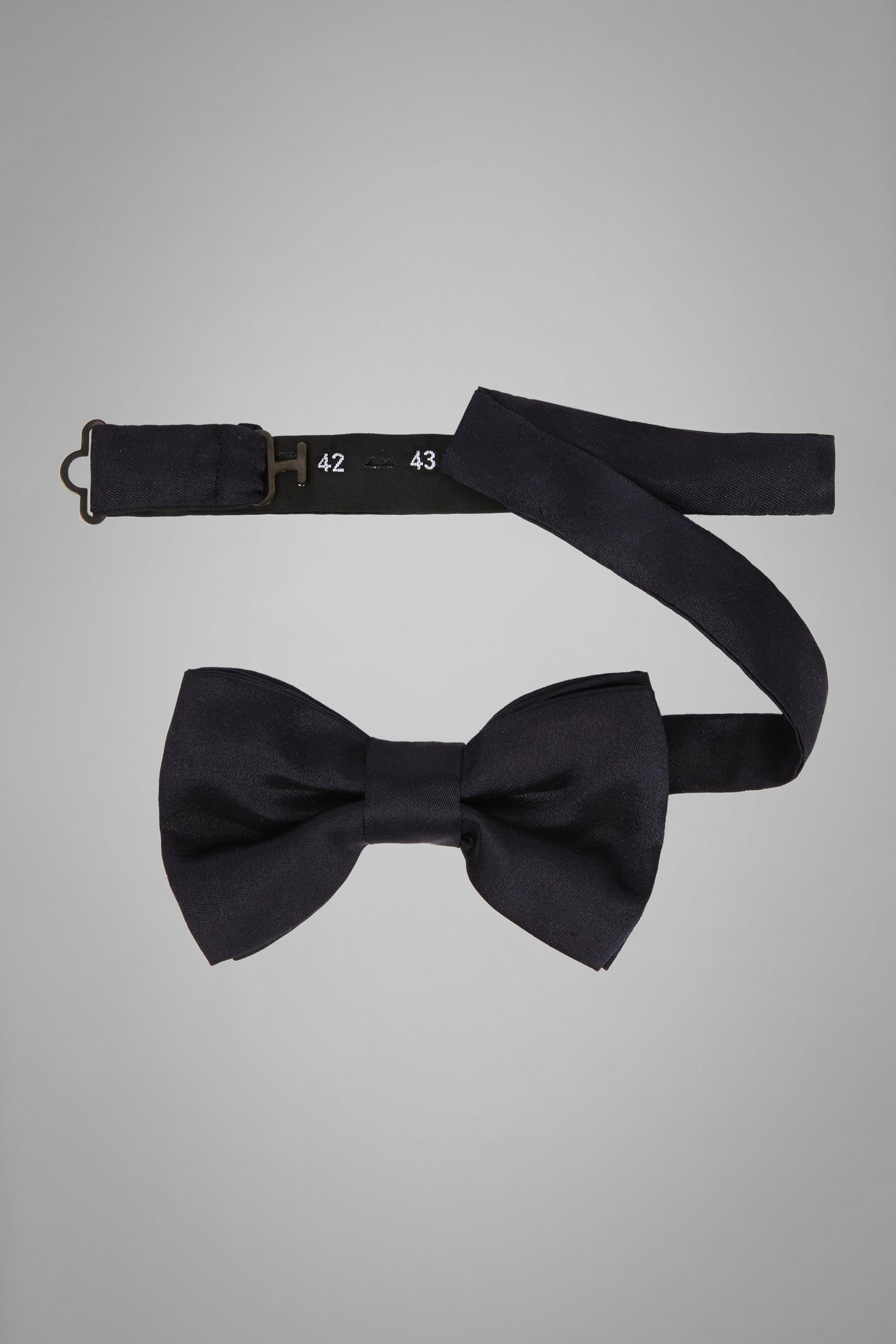 Blue Silk Bow Tie, Blue, large image number 1