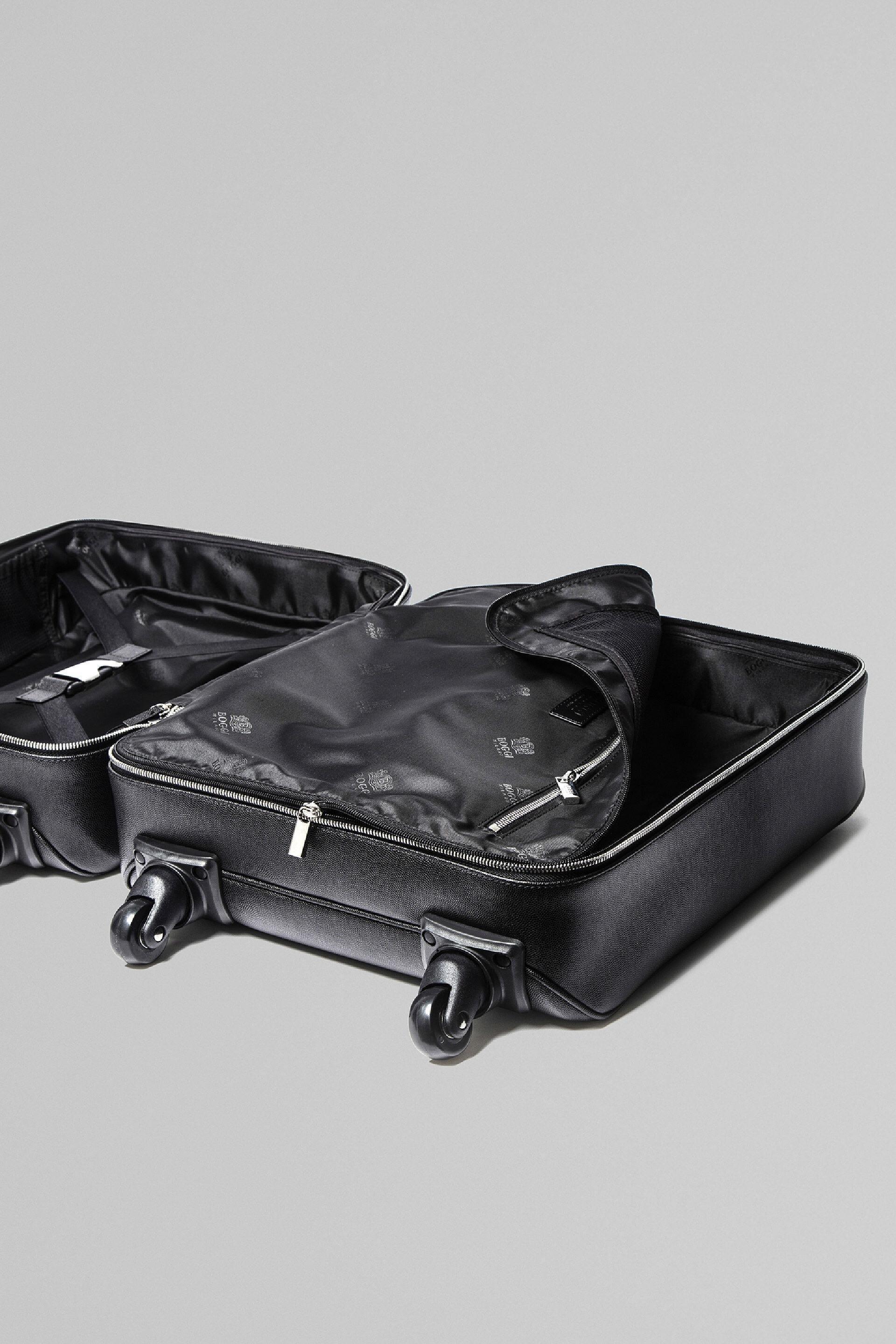 Caviar Leather Trolley Suitcase Black, Black, large image number 5