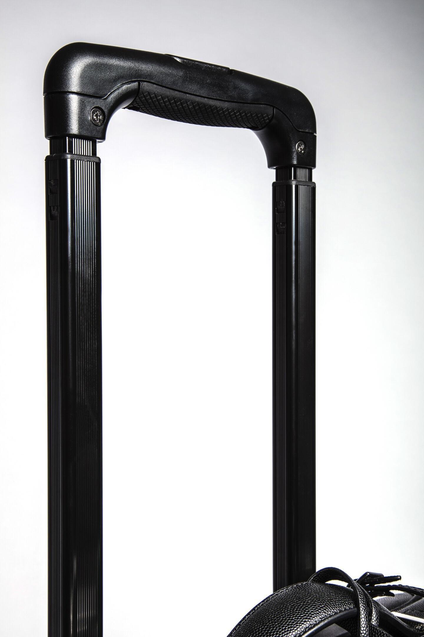 Caviar Leather Trolley Suitcase Black, Black, large image number 8