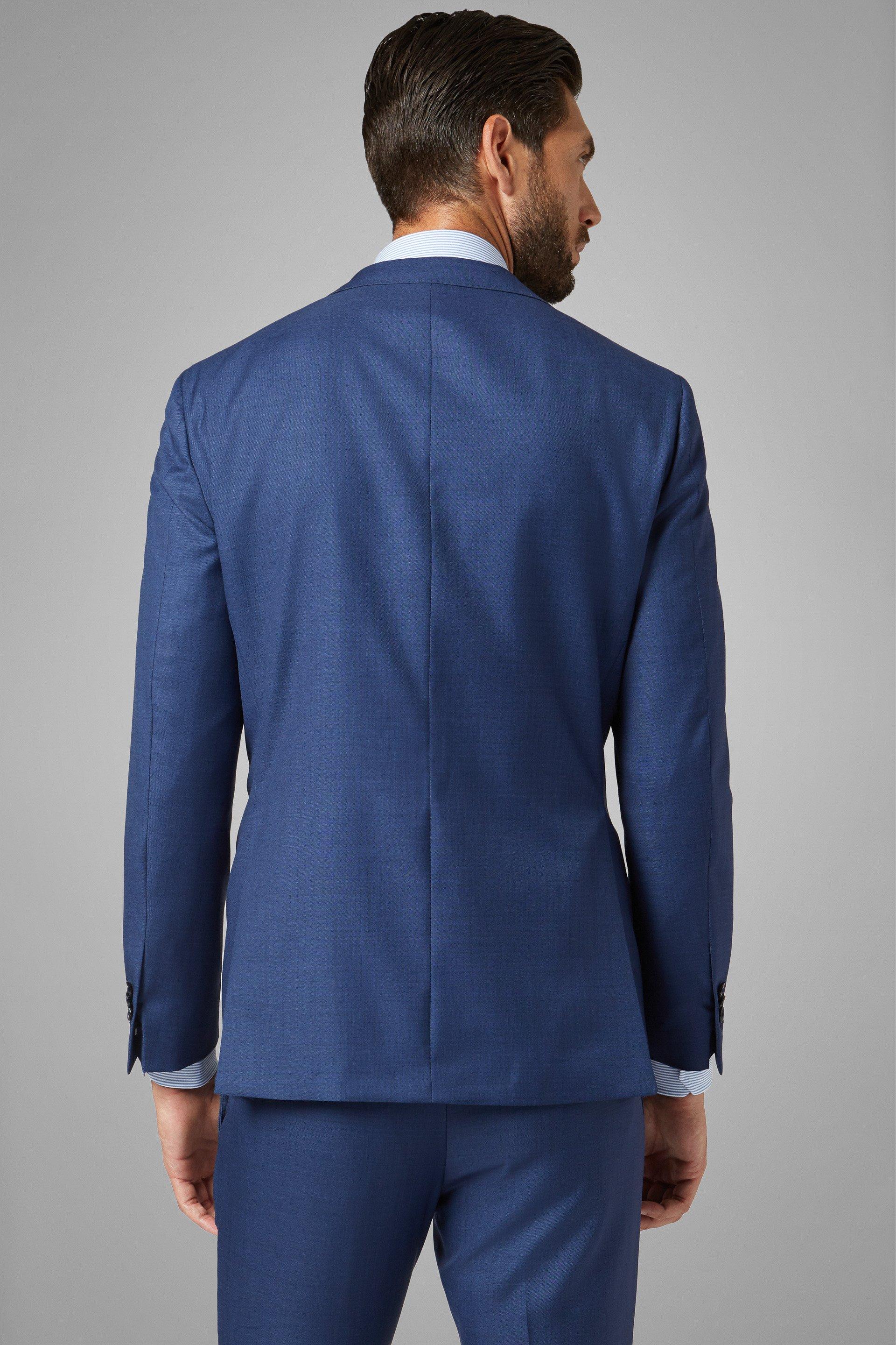 Blue Slim Wool Milano Suit Jacket, , large image number 2