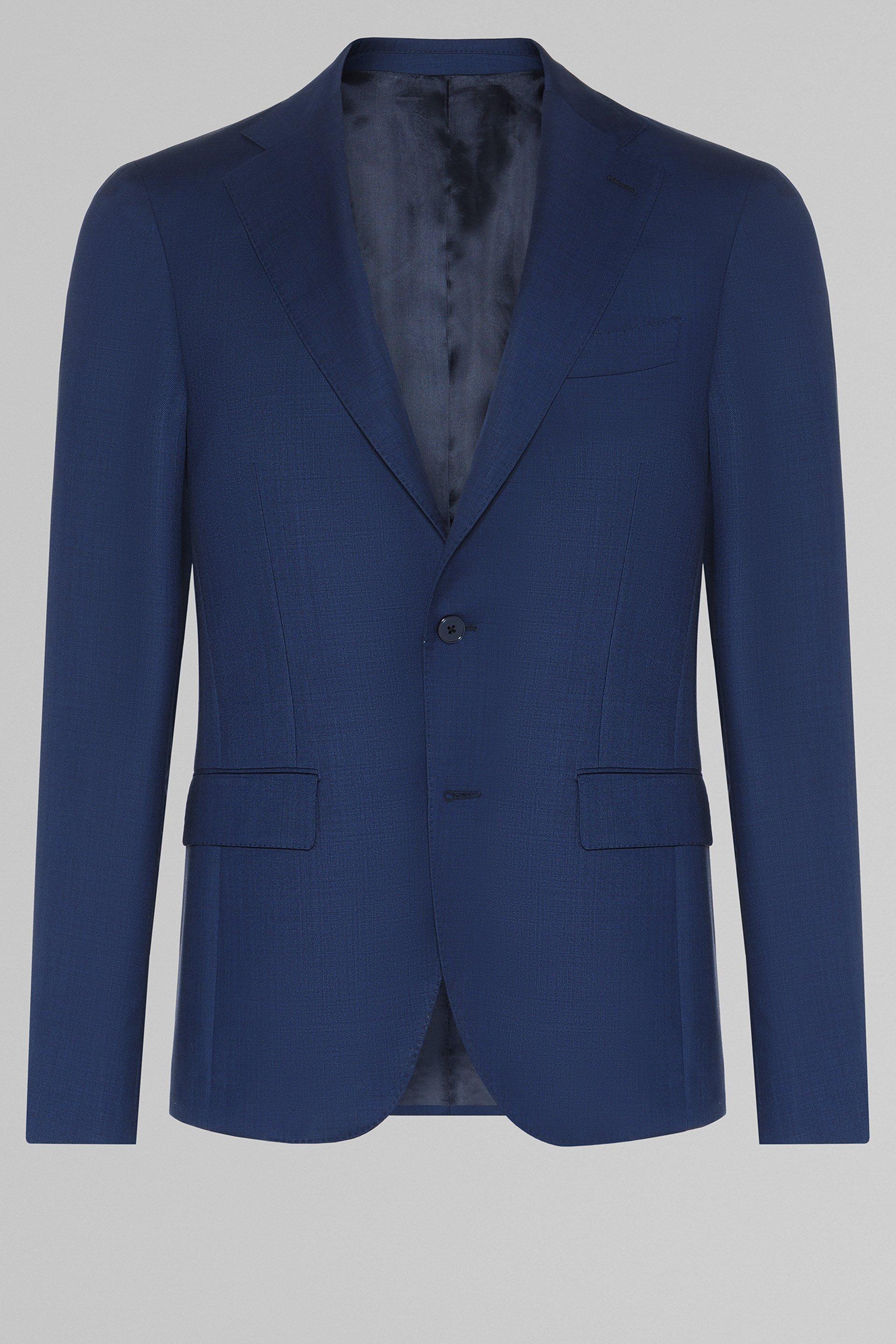 Blue Slim Wool Milano Suit Jacket, , large image number 3