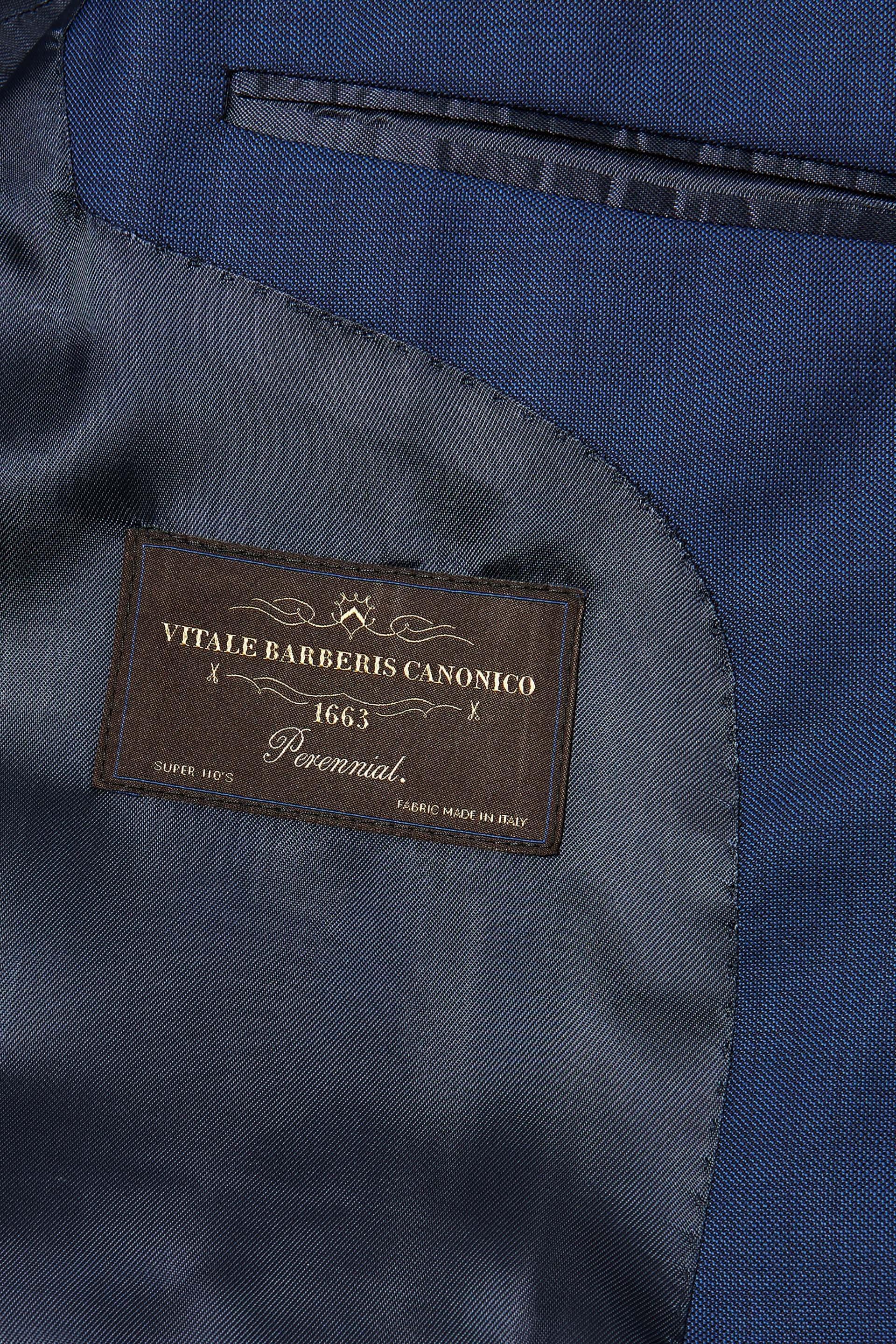 Blue Slim Wool Milano Suit Jacket, , large image number 4