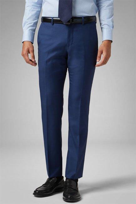 Blue Super 110 Wool Grisaille Trousers, , large image number 0