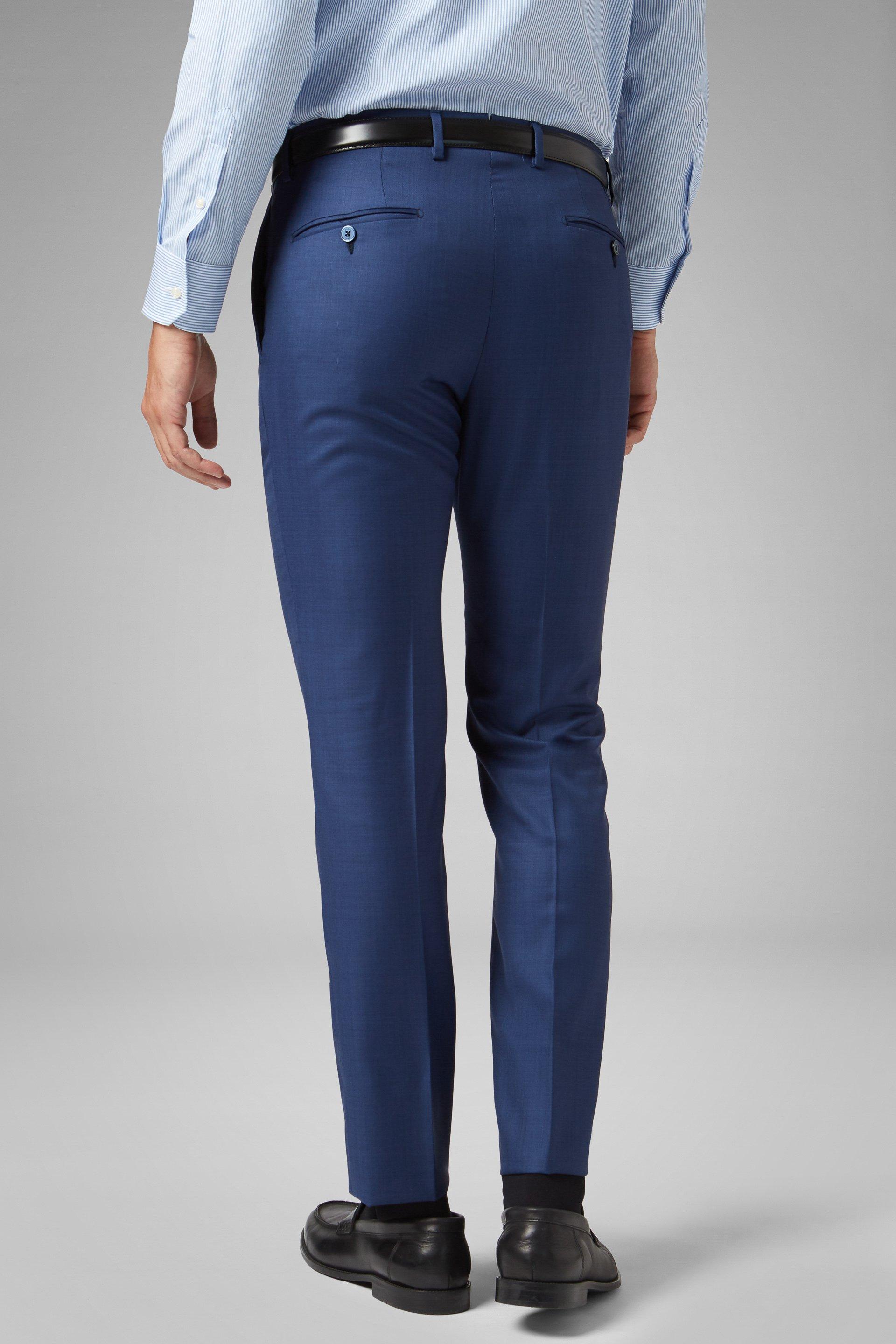 Blue Super 110 Wool Grisaille Trousers, , large image number 1