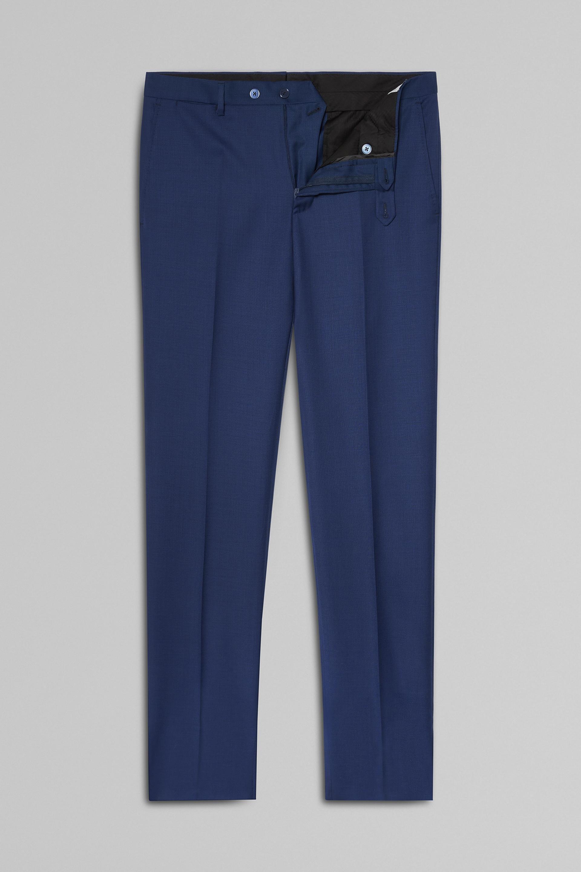 Blue Super 110 Wool Grisaille Trousers, , large image number 2
