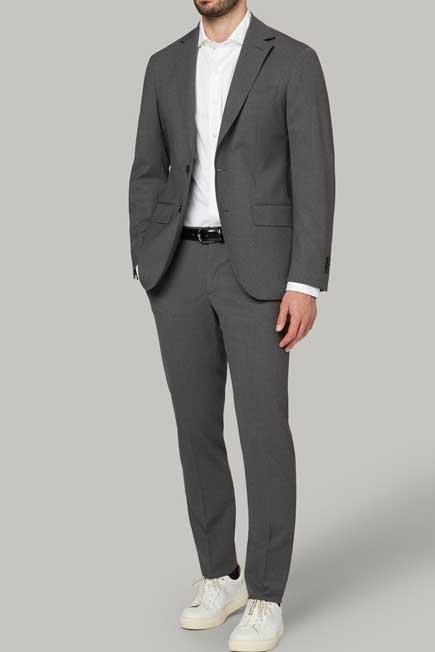 Grey Slim Wool Milano Suit Jacket, , large image number 1
