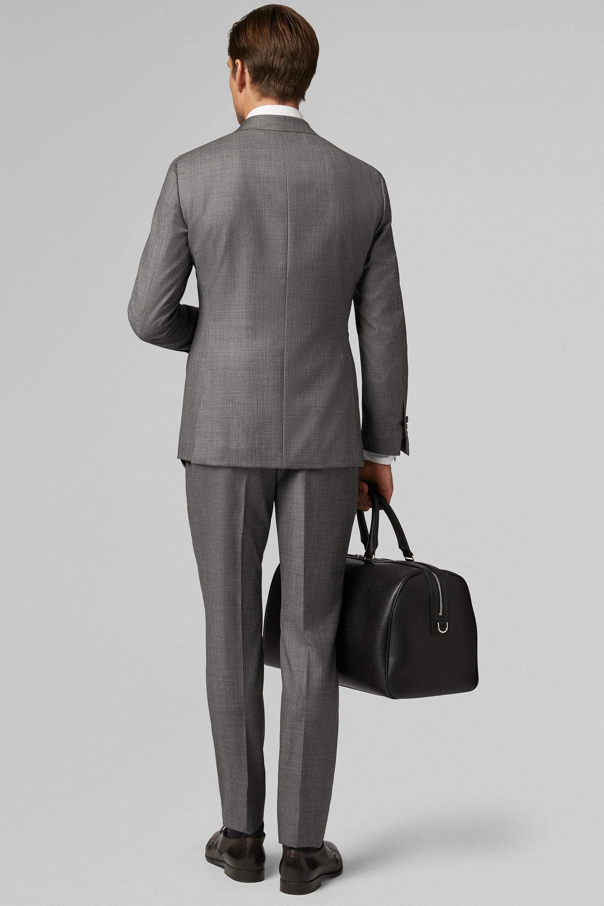 Grey Slim Wool Milano Suit Jacket, , large image number 2