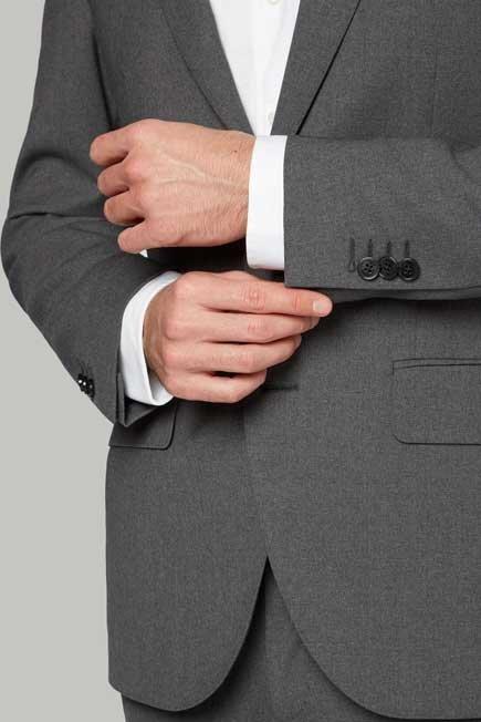 Grey Slim Wool Milano Suit Jacket, , large image number 4