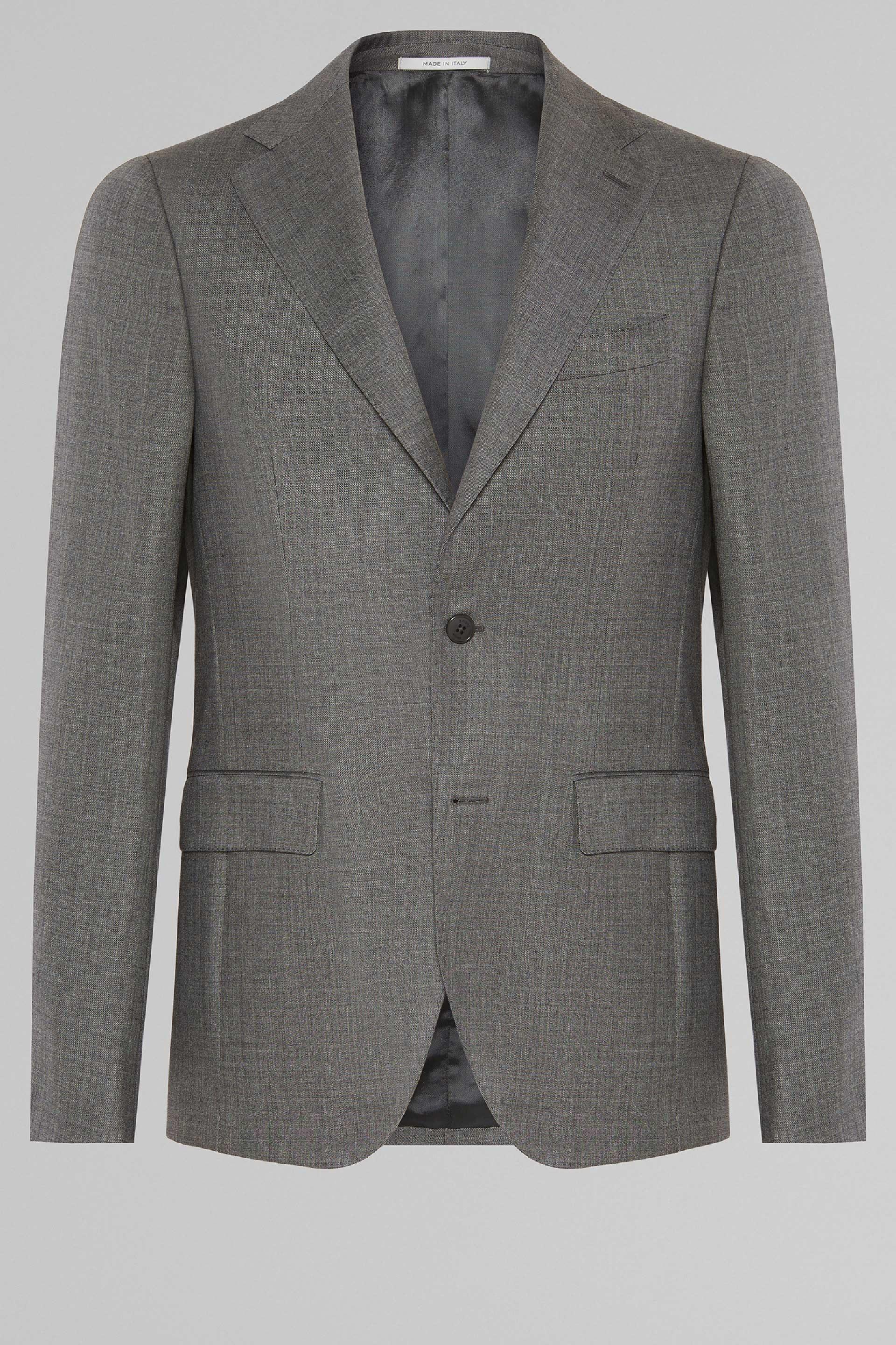 Grey Slim Wool Milano Suit Jacket, , large image number 7