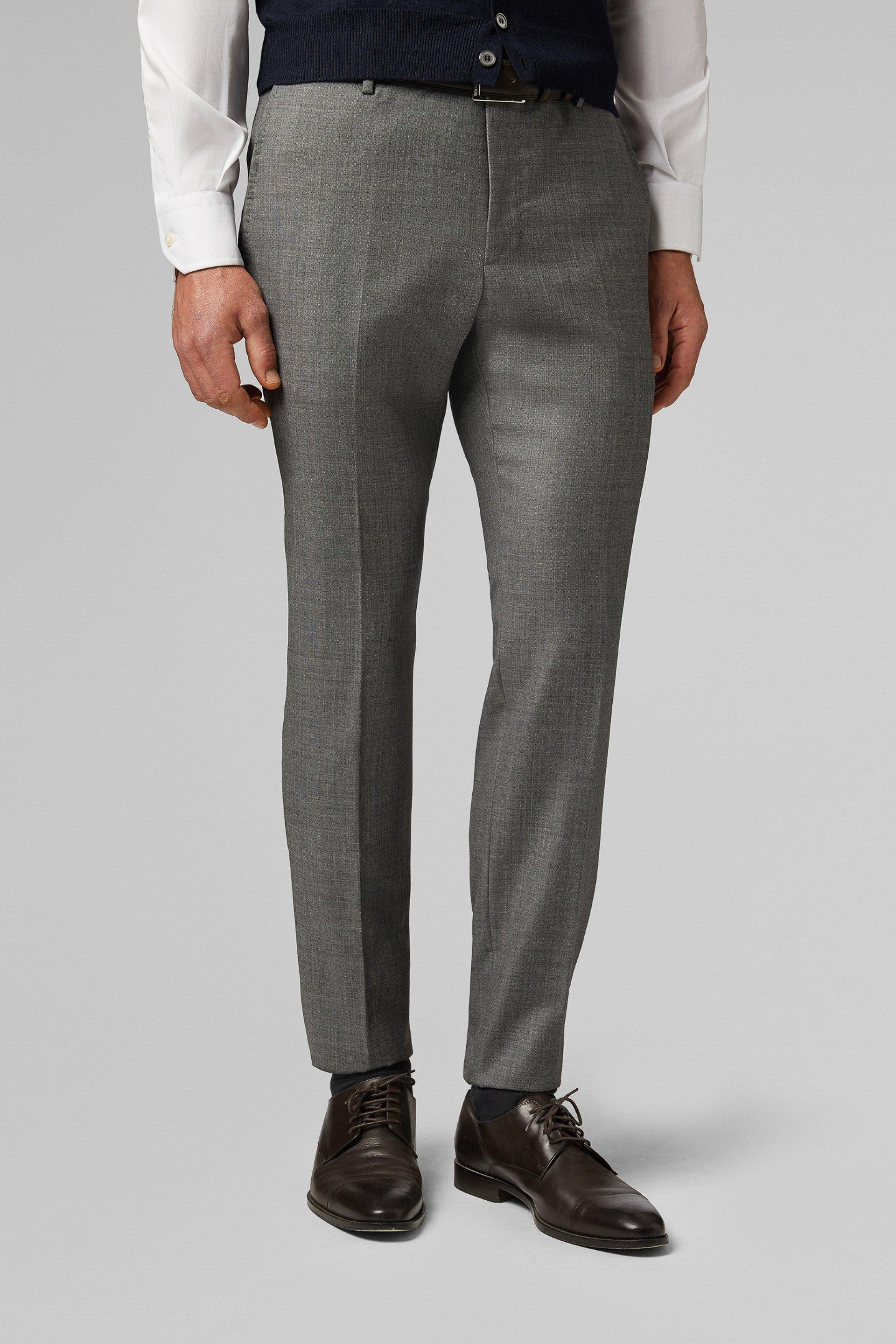 Boggi Milano - Grey Super 110 Wool Grisaille Trousers