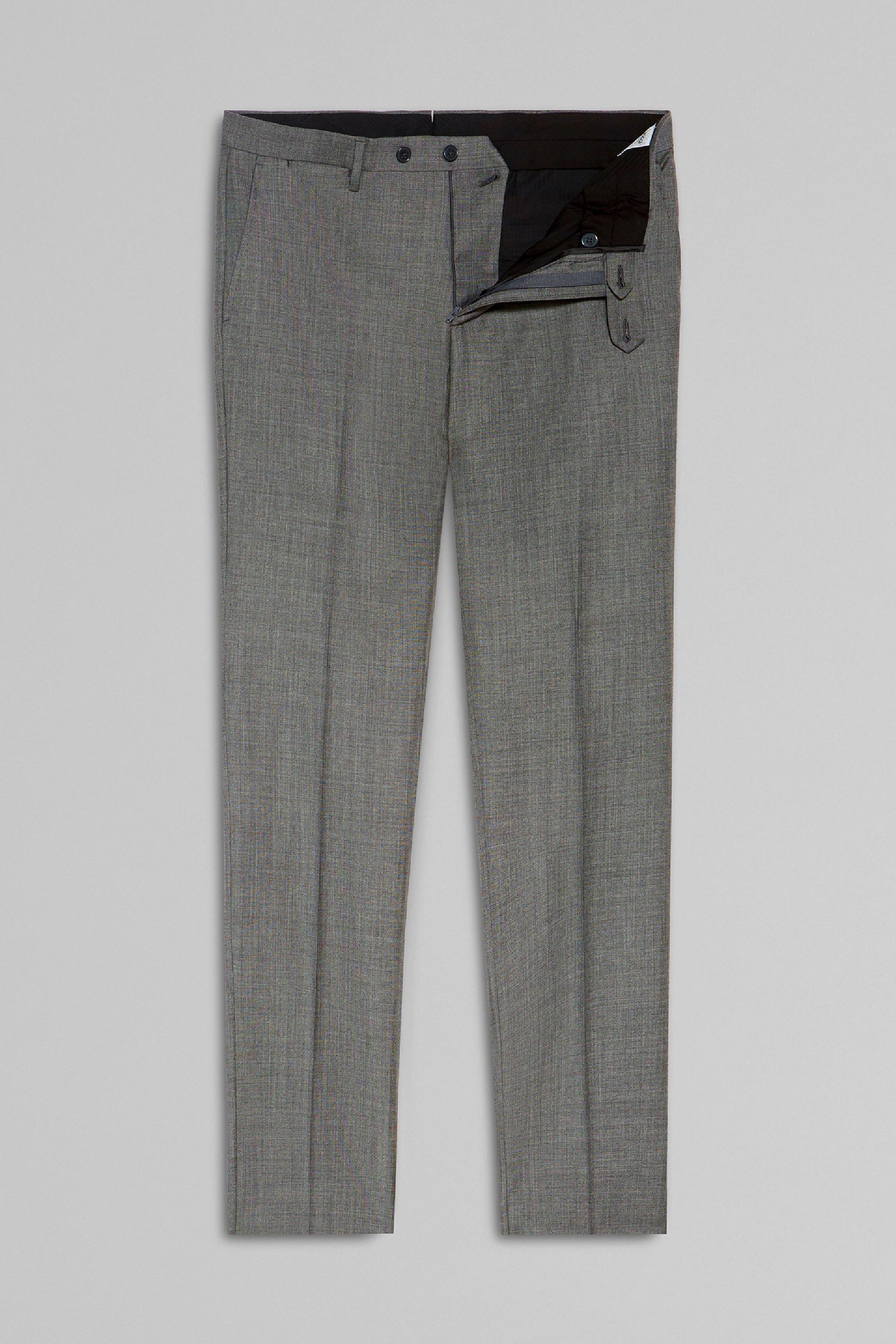 Grey Super 110 Wool Grisaille Trousers, , large image number 1