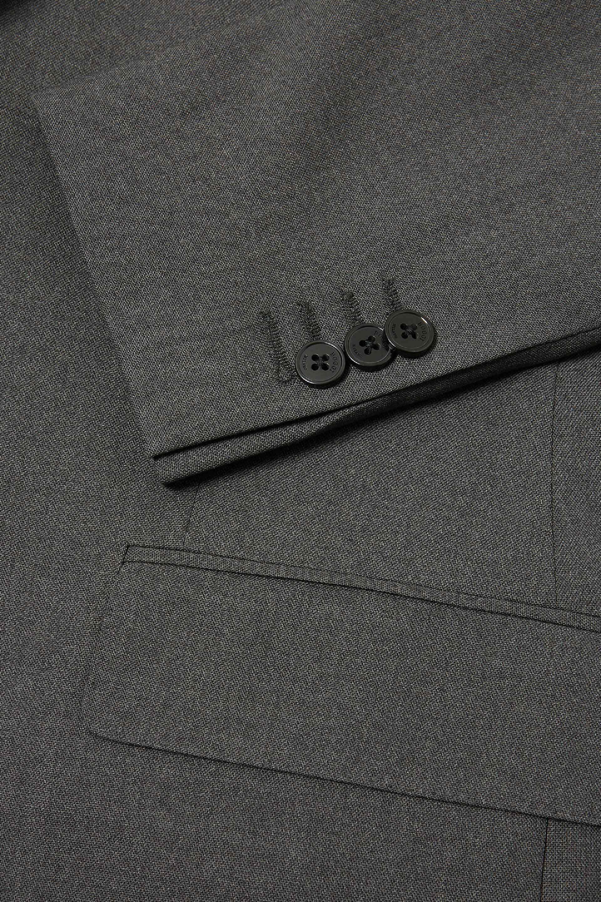 Grey Wool Slim Jacket, , large image number 6