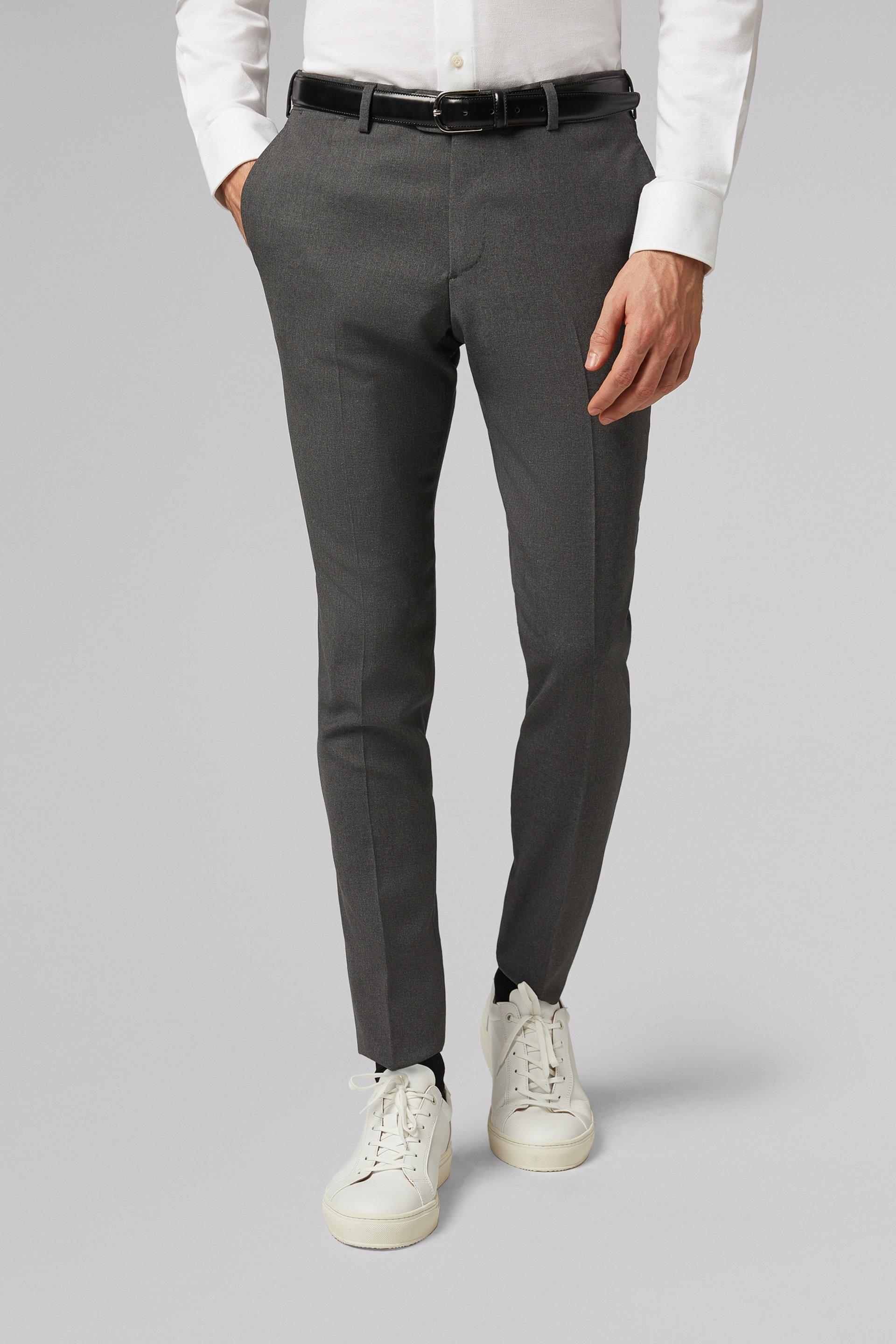 Boggi Milano - Grey Wool Travel Suit Trousers