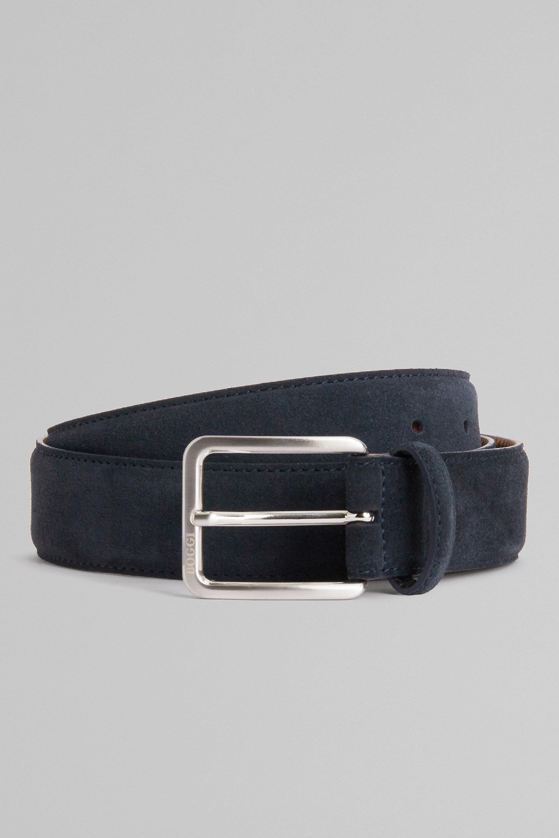 Suede Belt Blue, Navy blue, large image number 3
