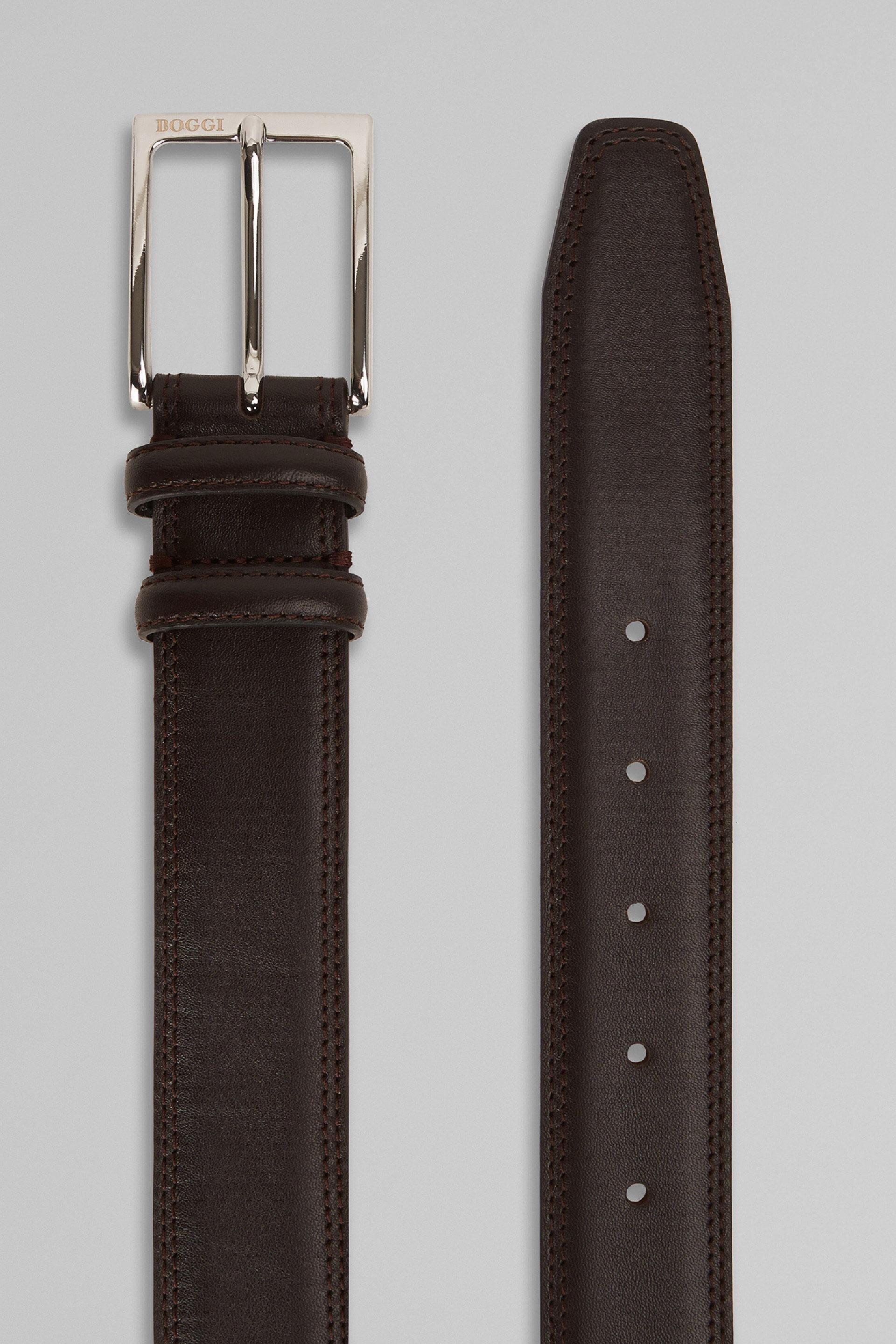 Saddle-Stitched Leather Belt, , large image number 1