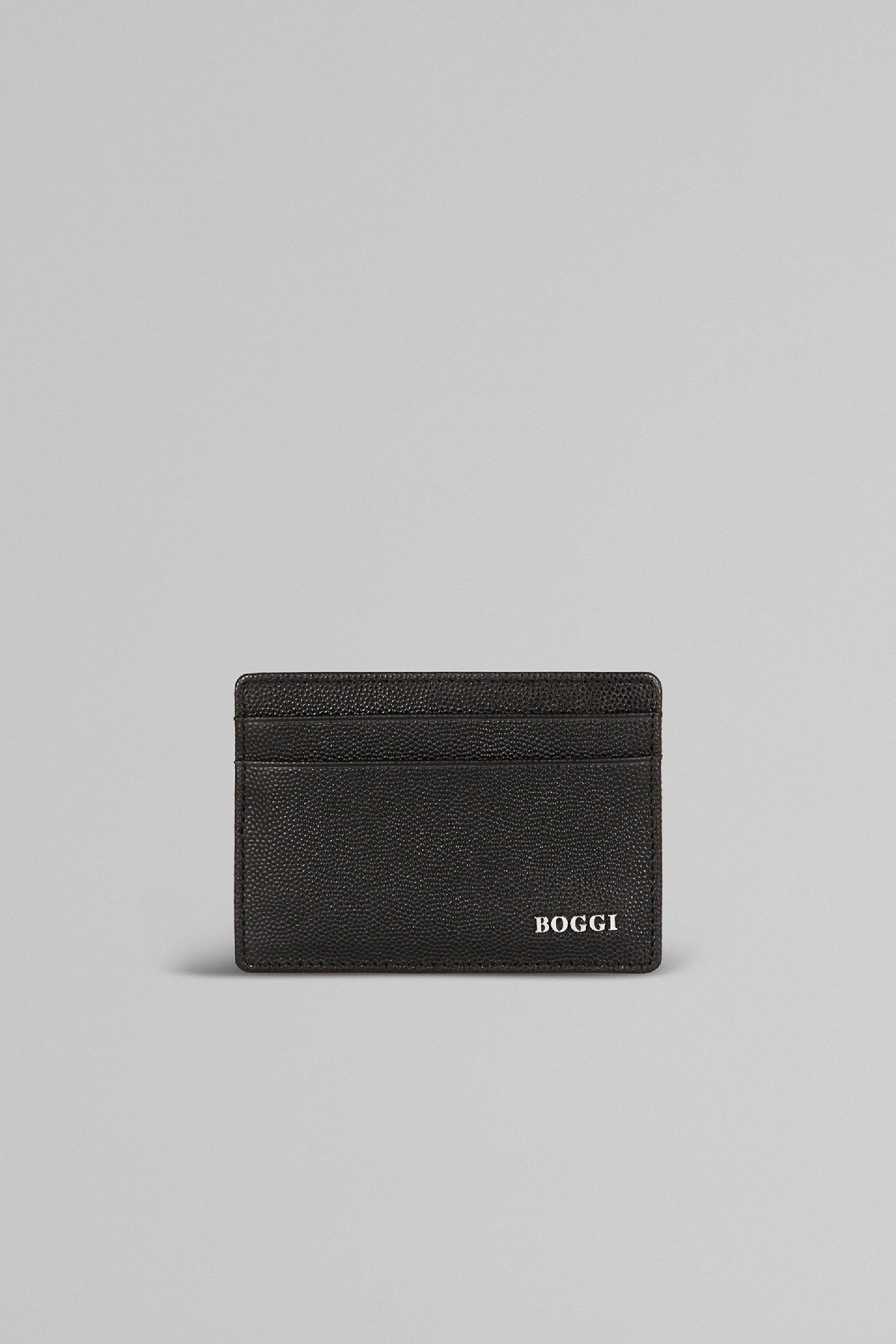 Boggi Milano - Black Caviar Leather Card Holder