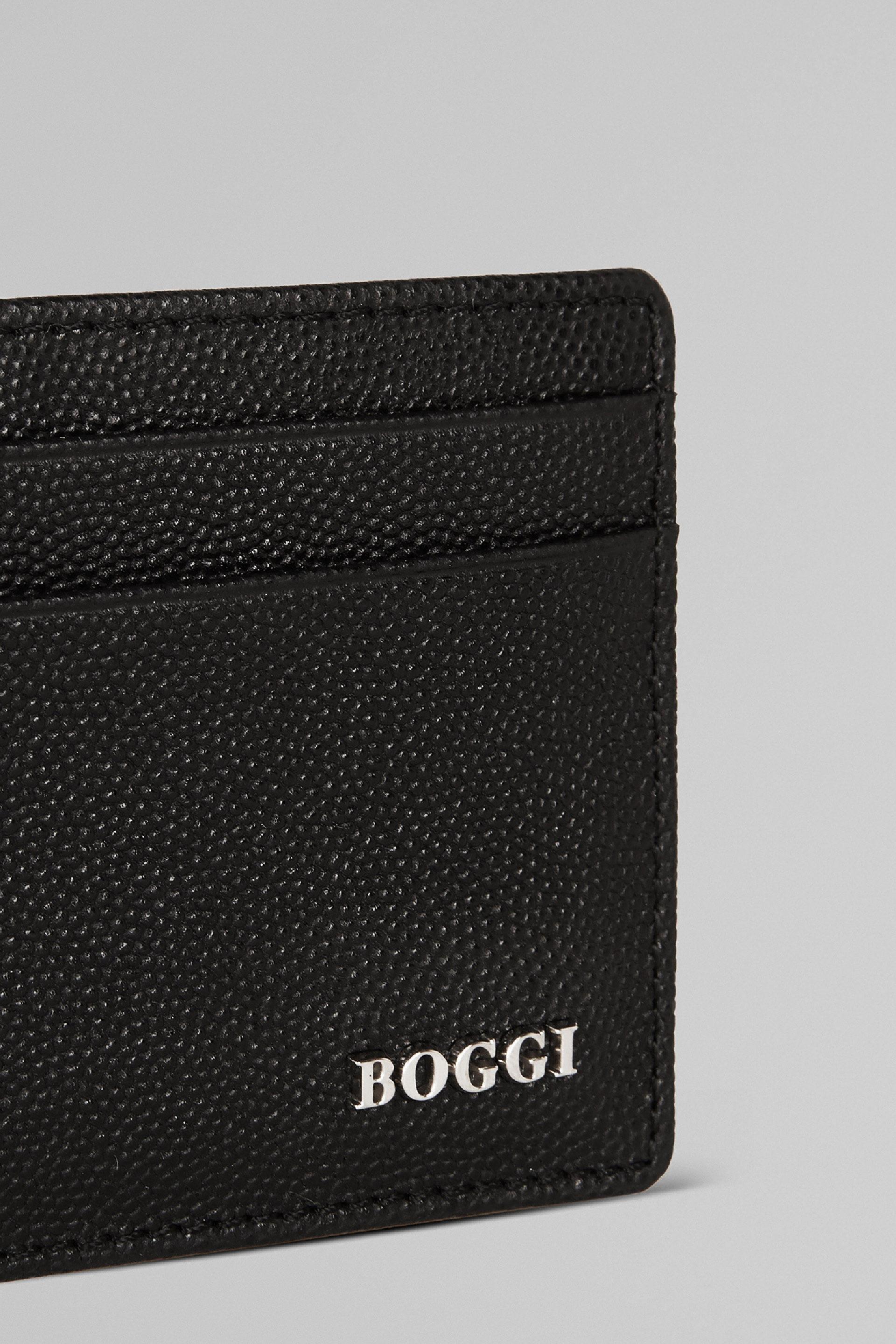 Black Caviar Leather Card Holder, Black, large image number 4